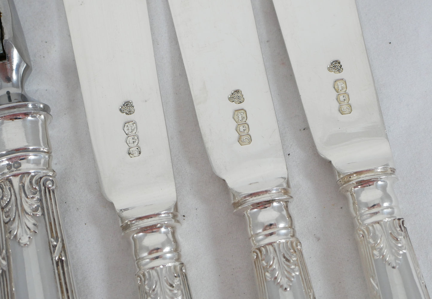 Antique Vintage 53pc 6pl Sterling Silver Marie Cutlery Set Fork Spoon Asprey CJV