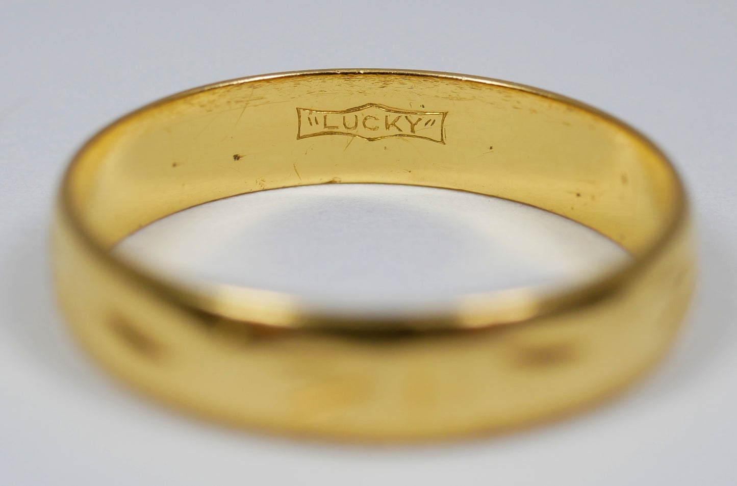 Vintage 1966 English Solid 22ct Yellow Gold 4mm Wedding Band Ring Size 6 L 51