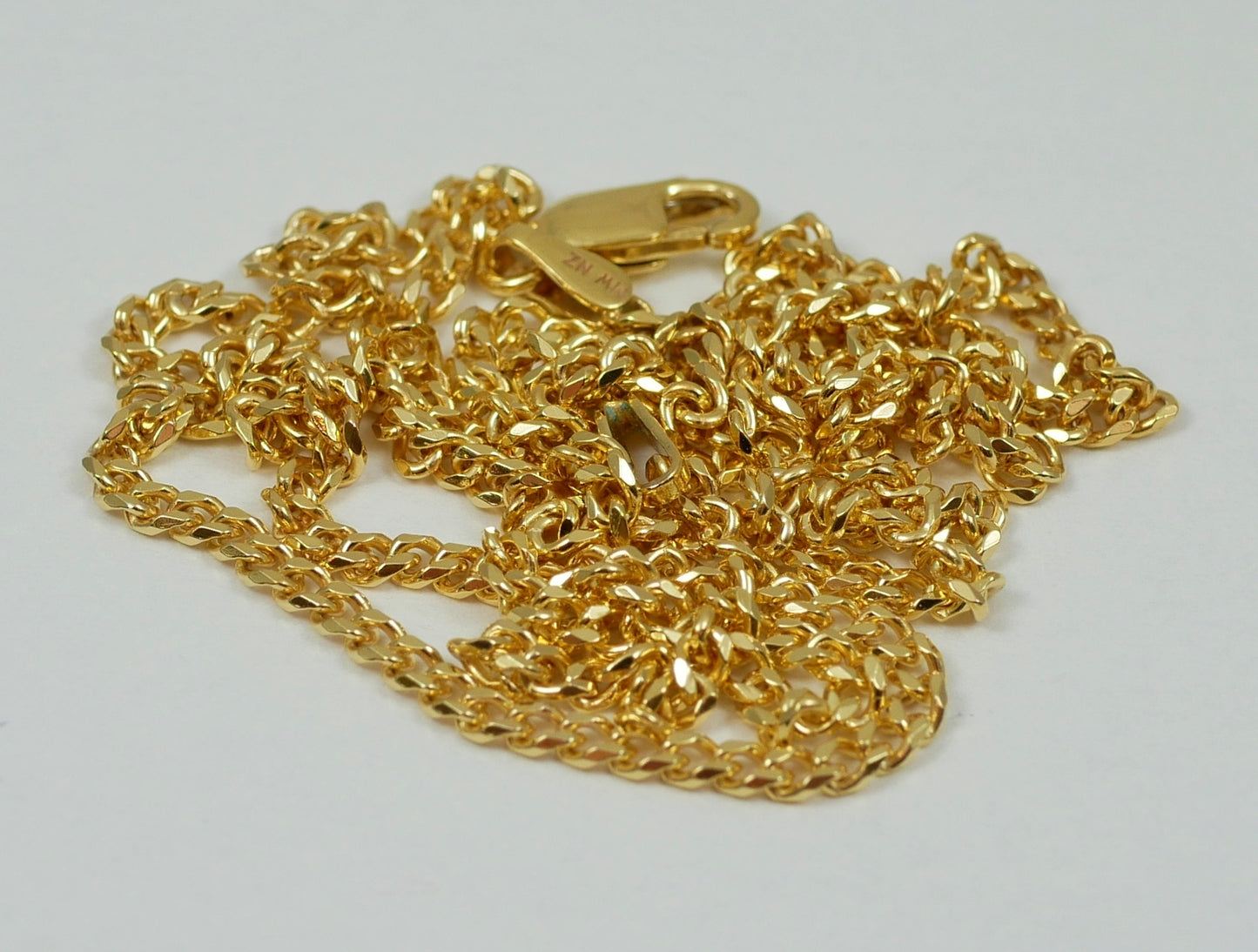 Solid 9ct Yellow Gold 2mm Flat Cuban Link 50cm 20" Necklace Chain Miami 5.3gm NZ