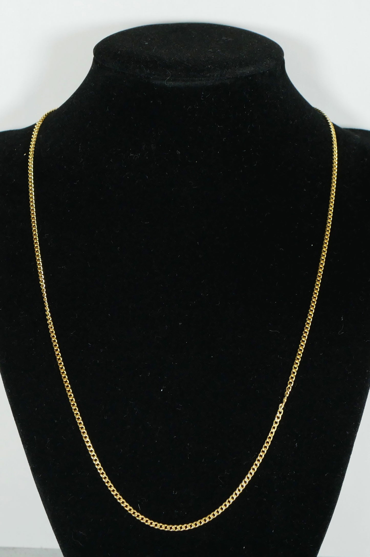 Solid 9ct Yellow Gold 2mm Flat Cuban Link 50cm 20" Necklace Chain Miami 5.3gm NZ