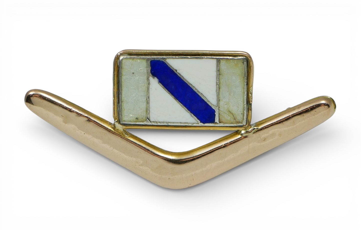Antique WWII 9ct Gold 1st Armoured Division Army Service Corps Boomerang Brooch