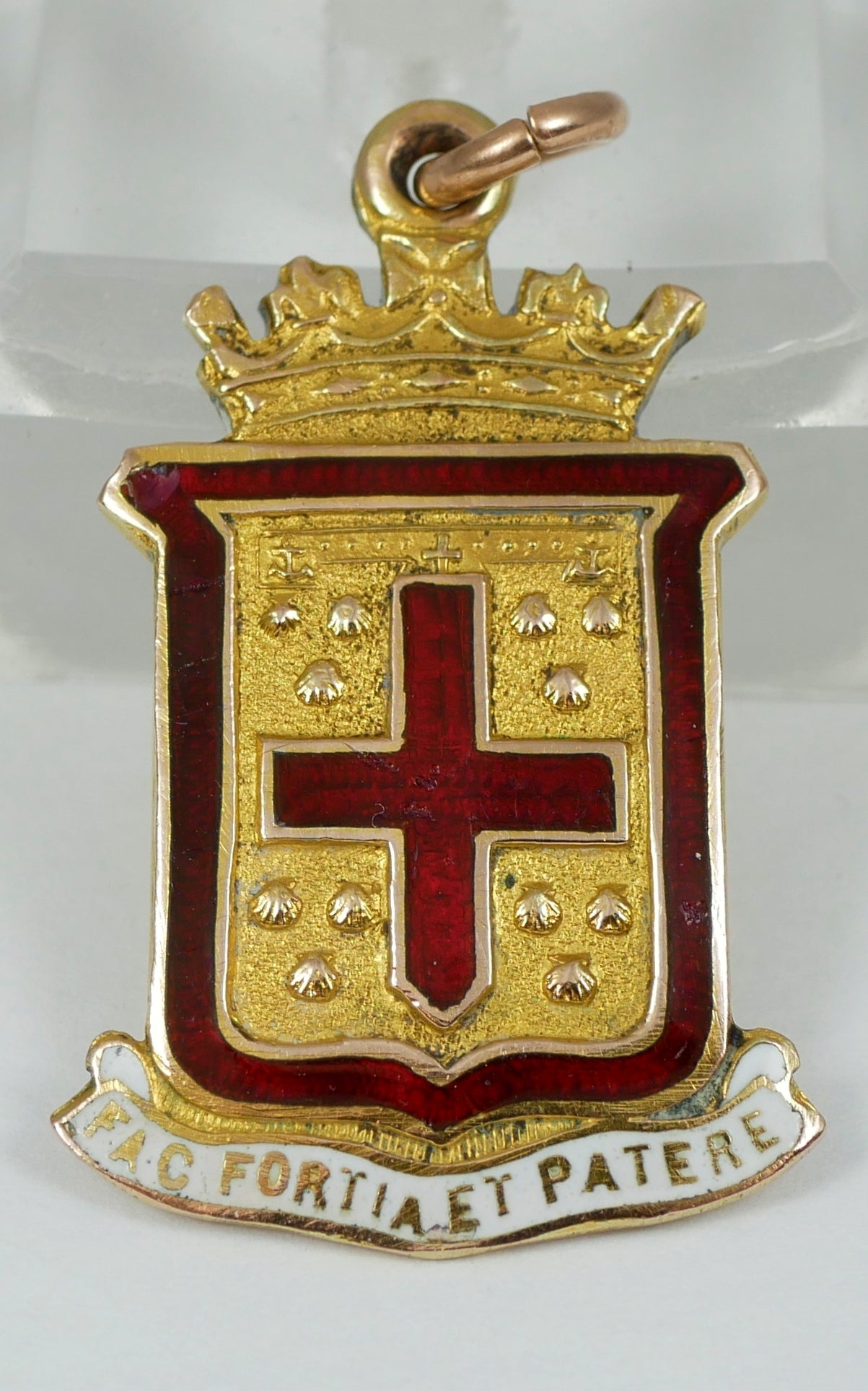Antique Solid 9ct Yellow Gold Prince Alfred College Adelaide Pendant Medal Crest