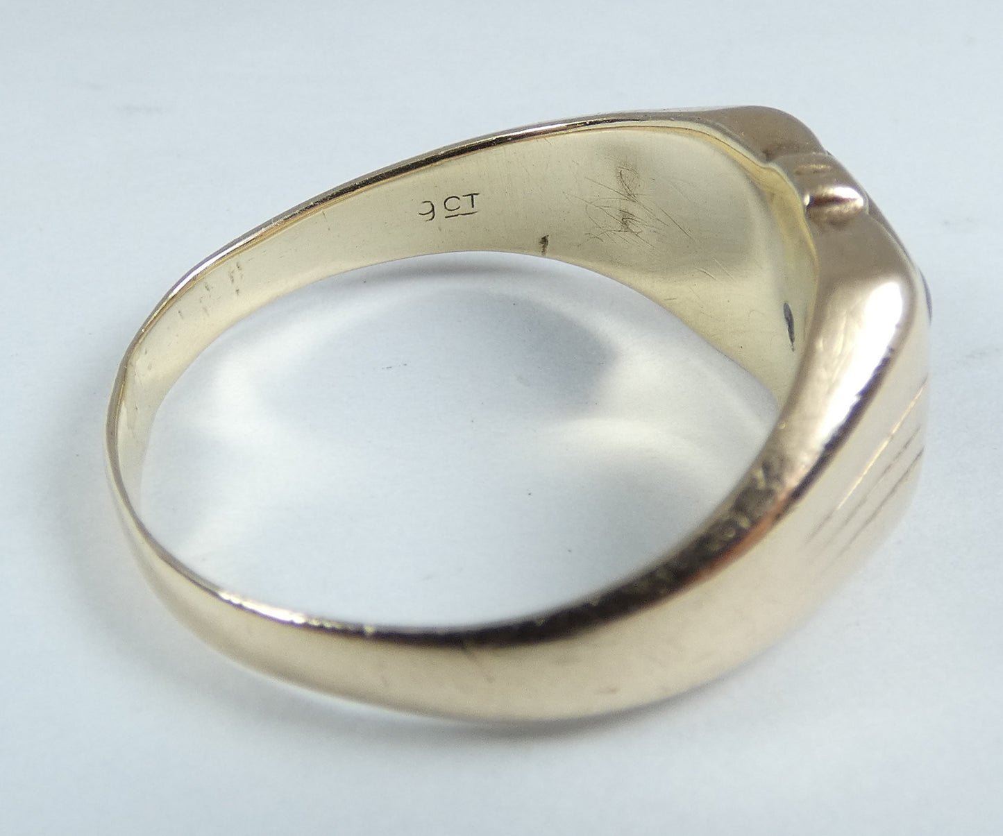 Vintage Solid 9ct Yellow Gold Tahitian Pearl Signet Ring Size 11.5 W 65 Unisex