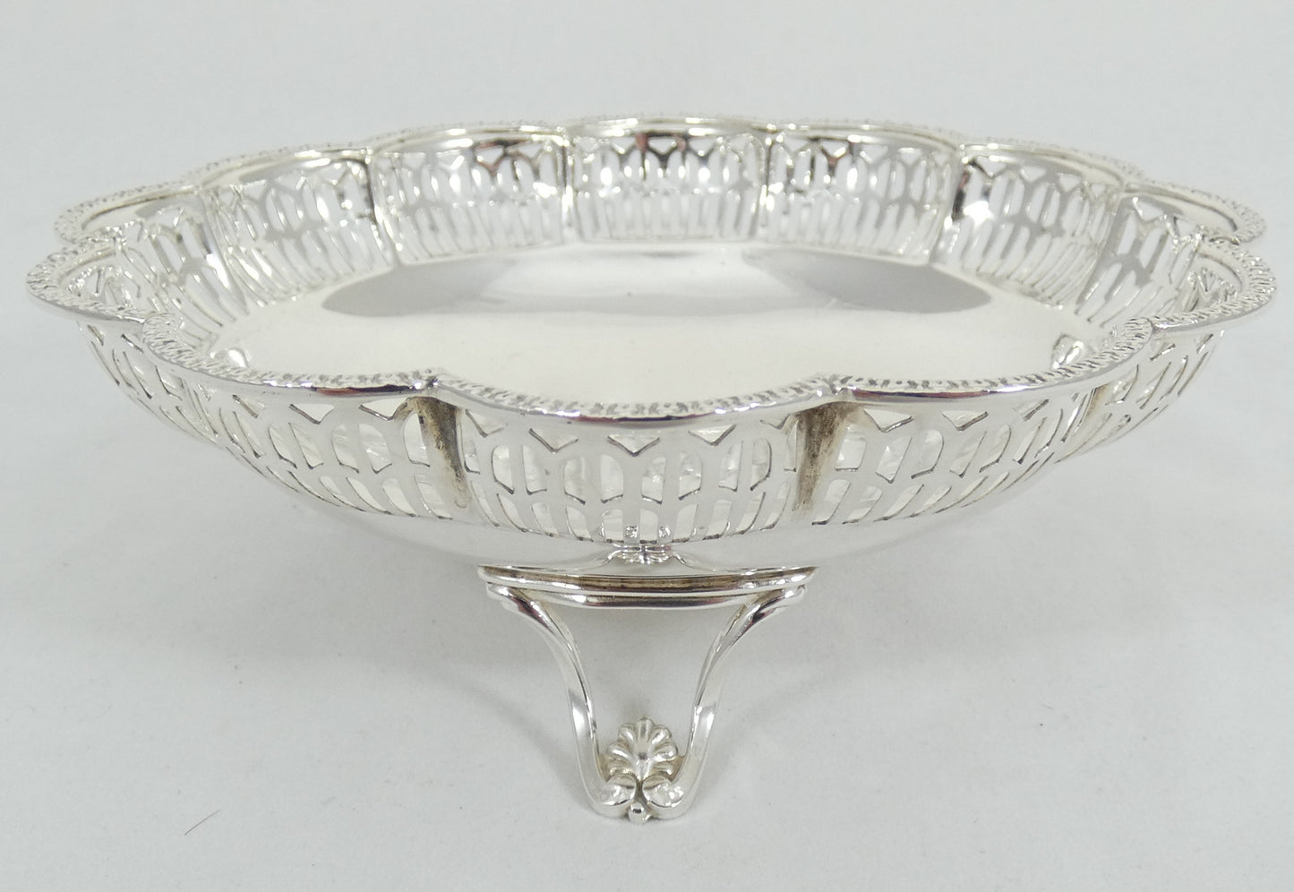 Antique Art Deco 1925 Sterling Silver 13cm Footed Bowl Bon Bon Serving Dish HB