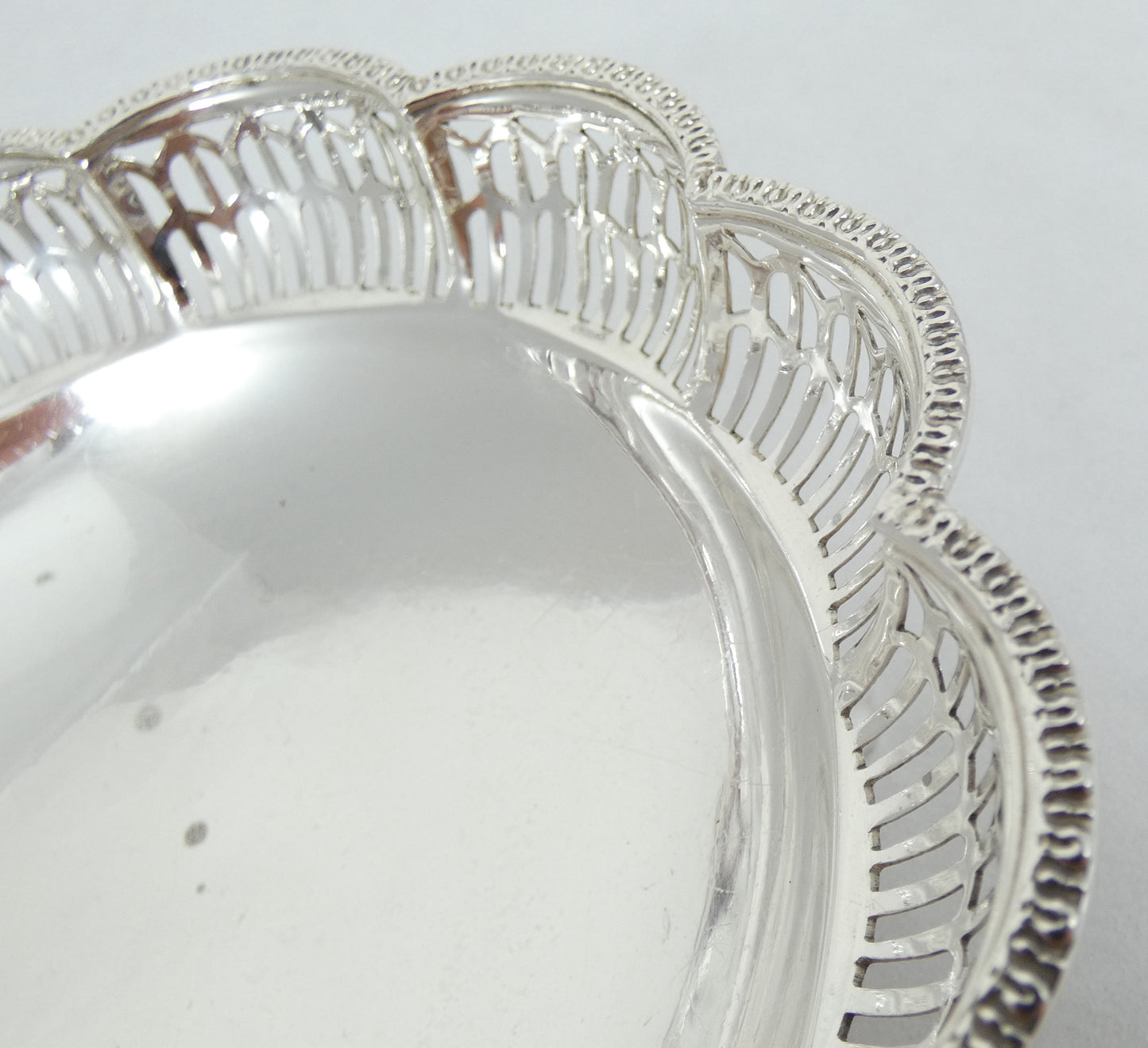 Antique Art Deco 1925 Sterling Silver 13cm Footed Bowl Bon Bon Serving Dish HB
