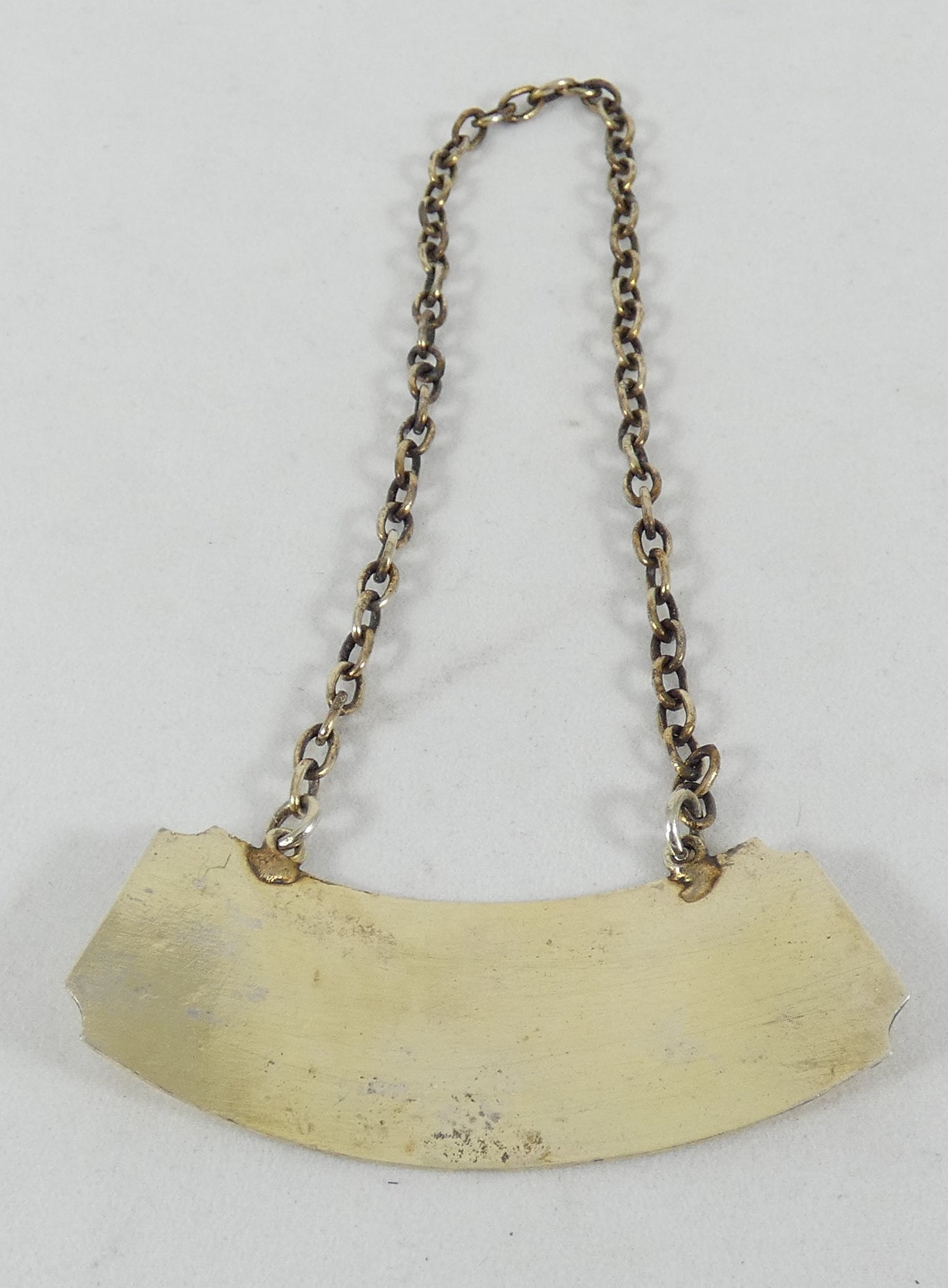 Antique 1900 Australian Sterling Silver Rum Decanter Label Spirit Bottle Tag Stg