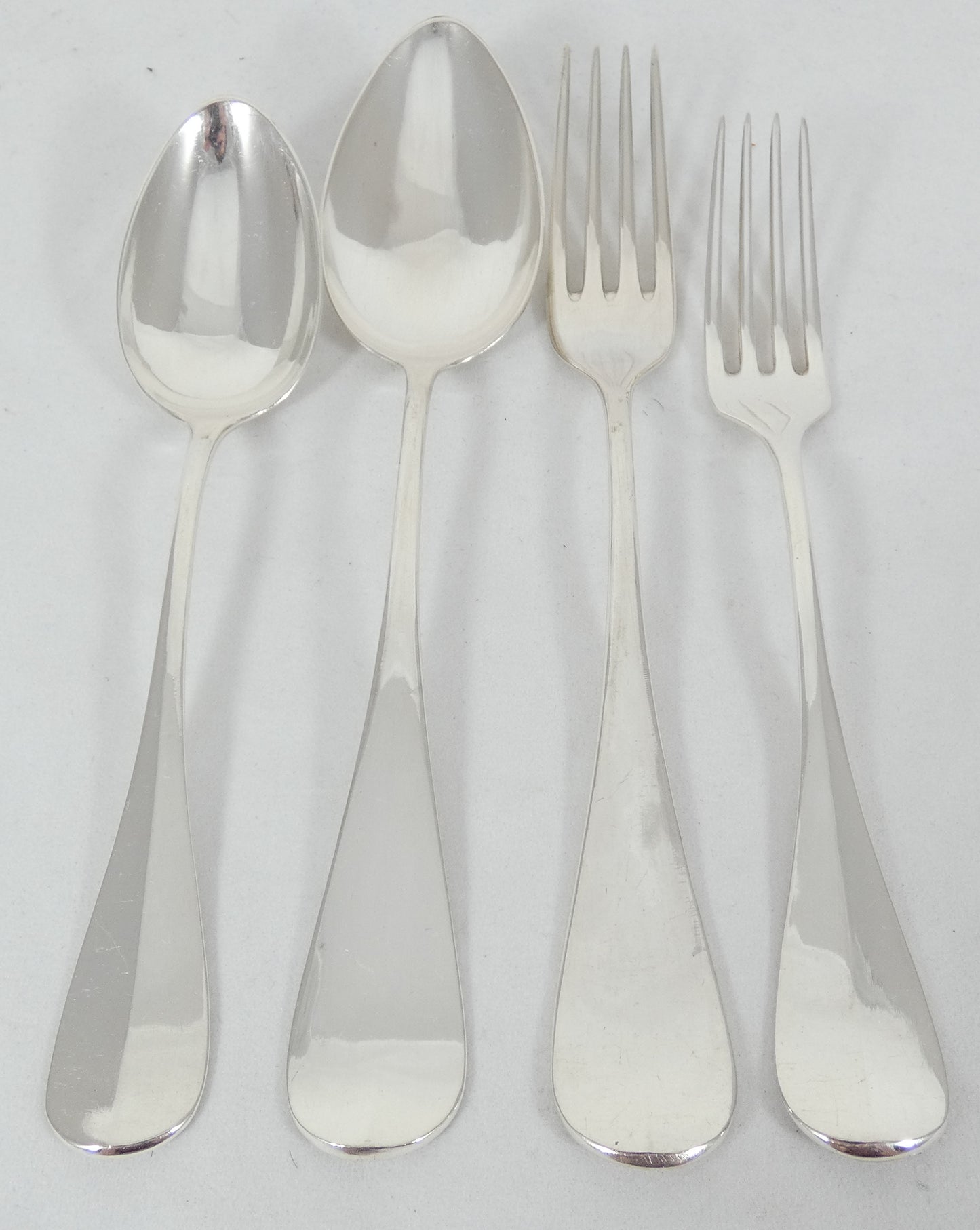 Antique German Solid 800 Silver 12pc 2pl Cutlery Set Knife Fork Spoon Sterling