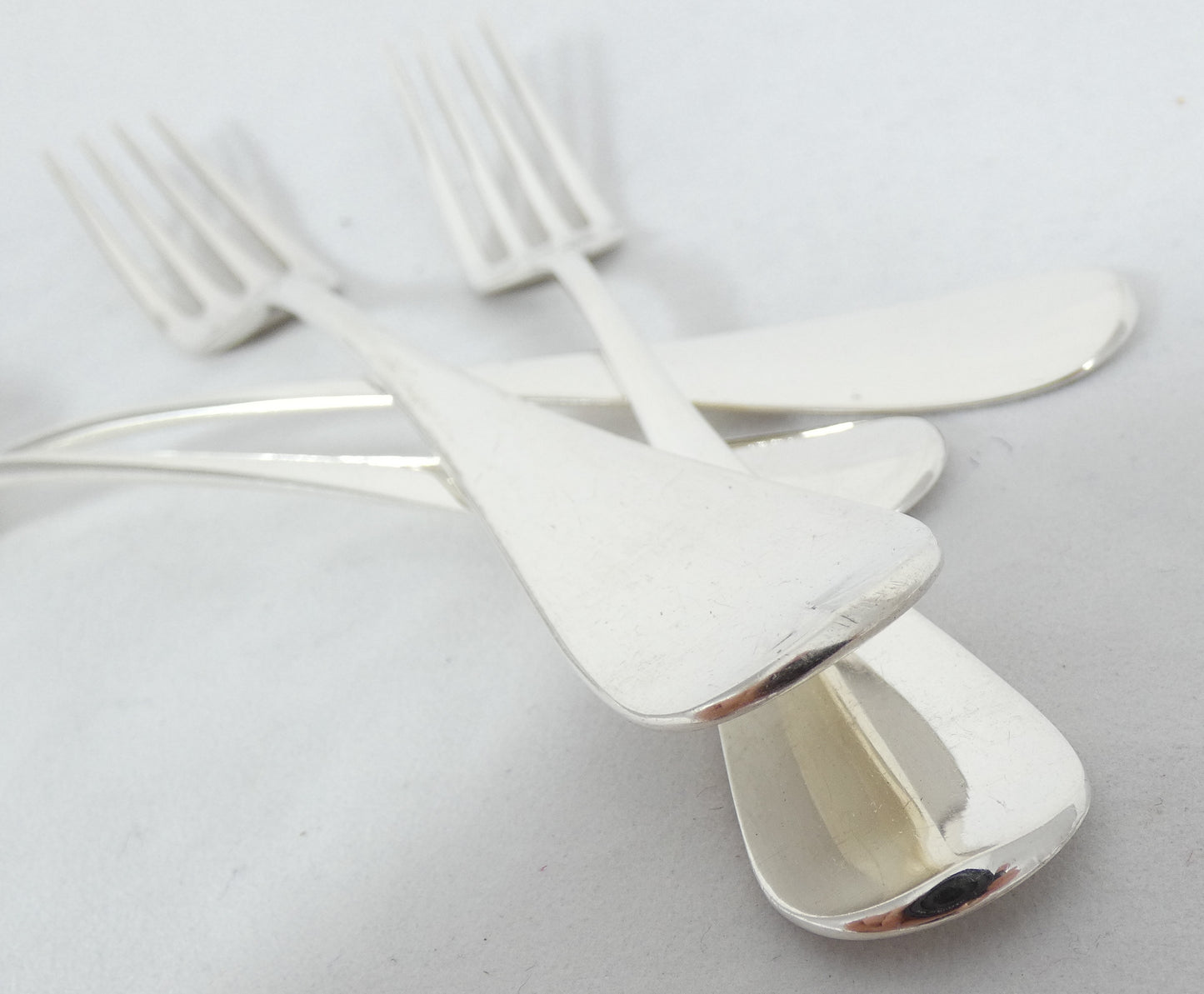 Antique German Solid 800 Silver 12pc 2pl Cutlery Set Knife Fork Spoon Sterling