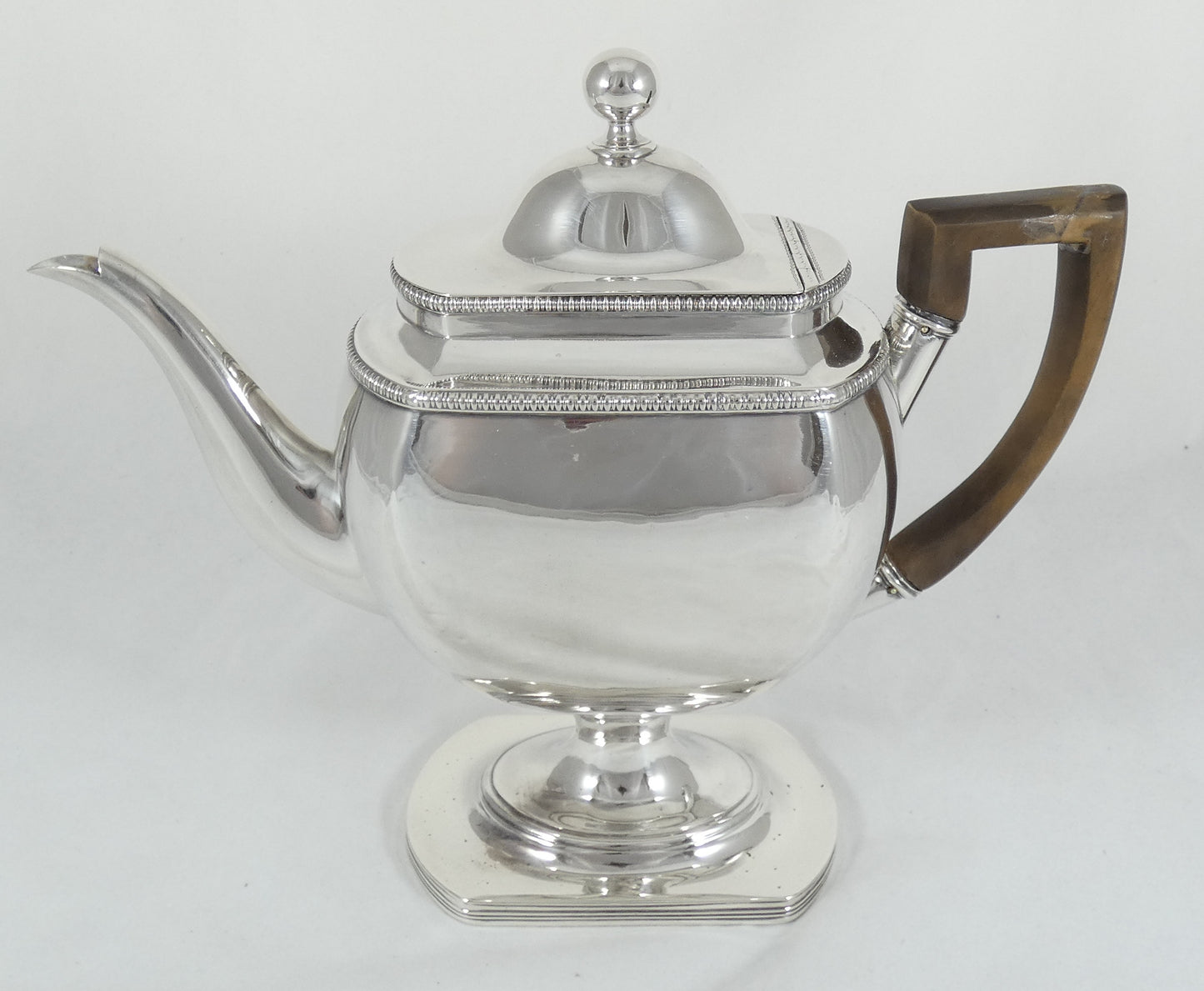Antique Georgian 1806 Sterling Silver Footed Teapot Coffee Pot Internal Strainer
