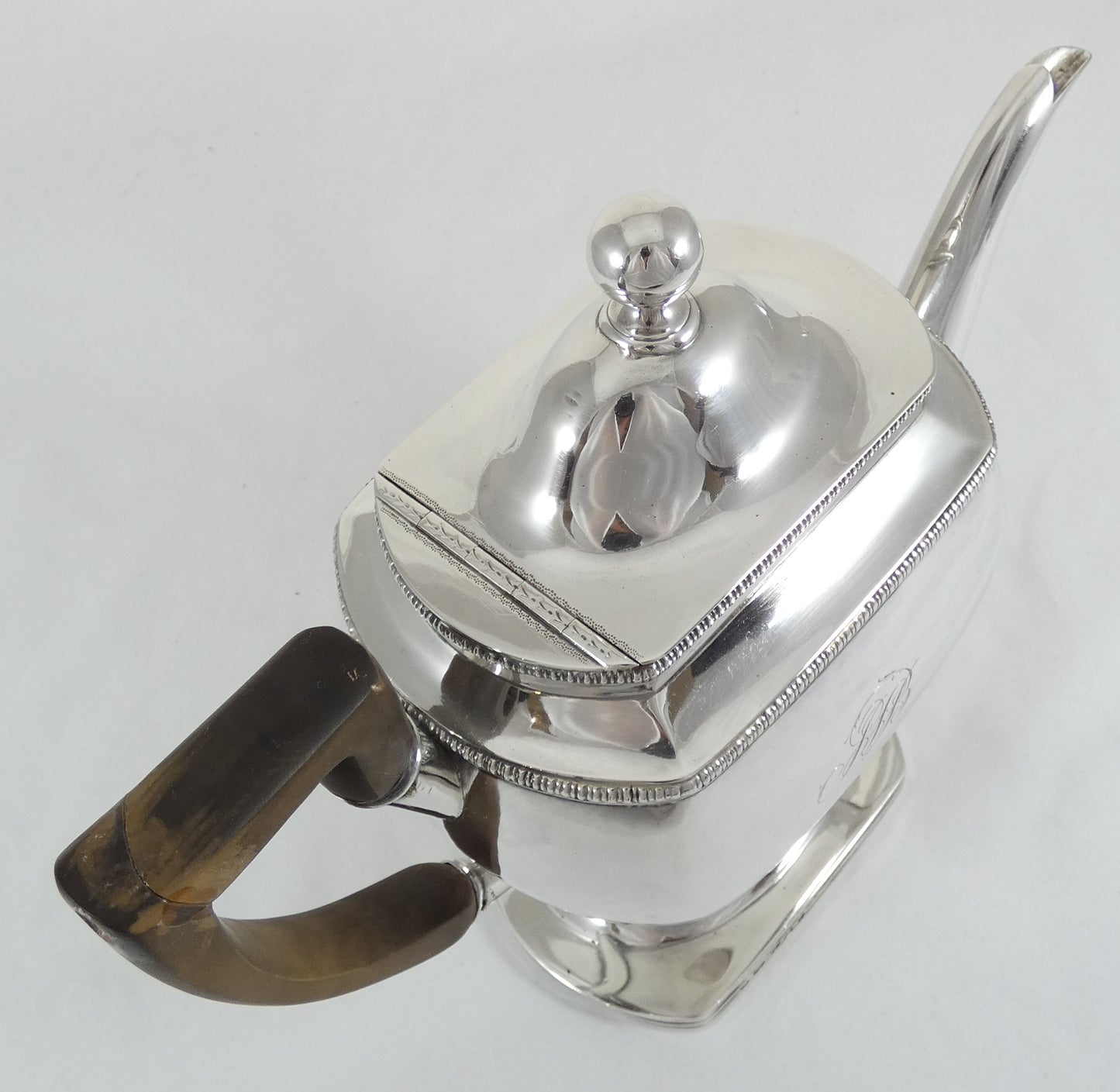 Antique Georgian 1806 Sterling Silver Footed Teapot Coffee Pot Internal Strainer
