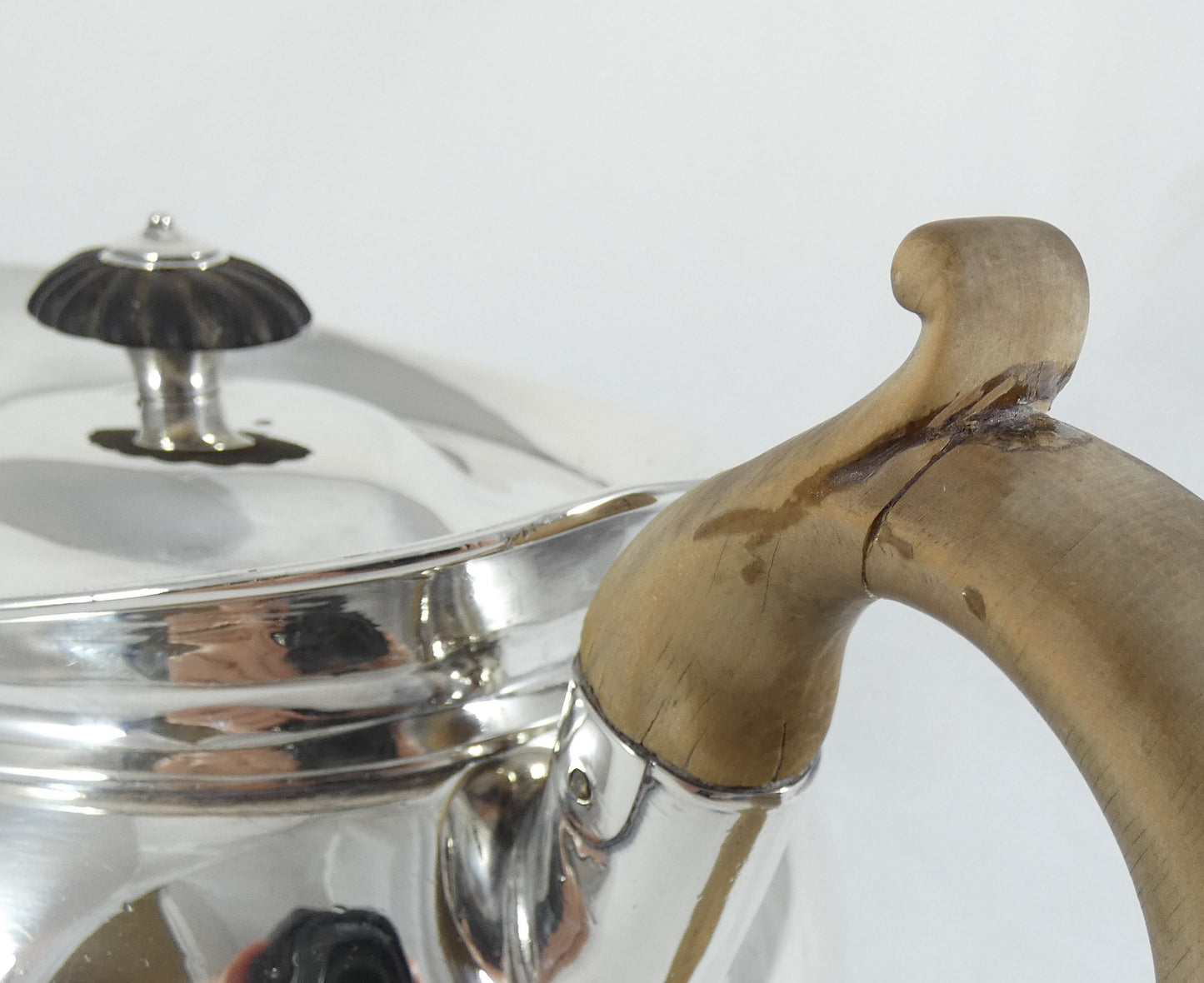 Antique Georgian 1802 Sterling Silver 1L Teapot Tea Pot Charles Aldridge London