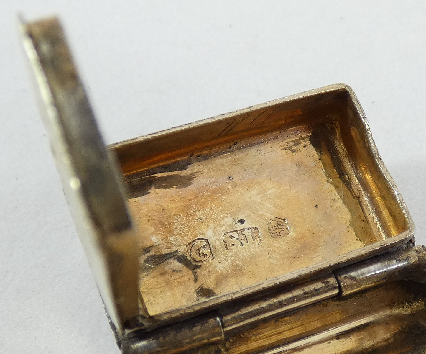 Antique Georgian 1830 Sterling Silver Vinaigrette Perfume Scent Powder Case