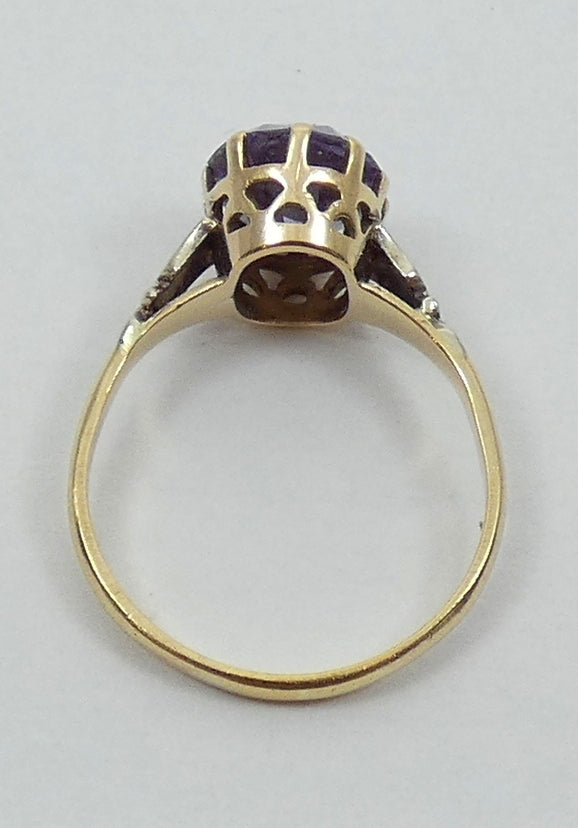 Vintage Solid 9ct Yellow Gold Alexandrite Colour Change Sapphire Ring 7 N 54 375