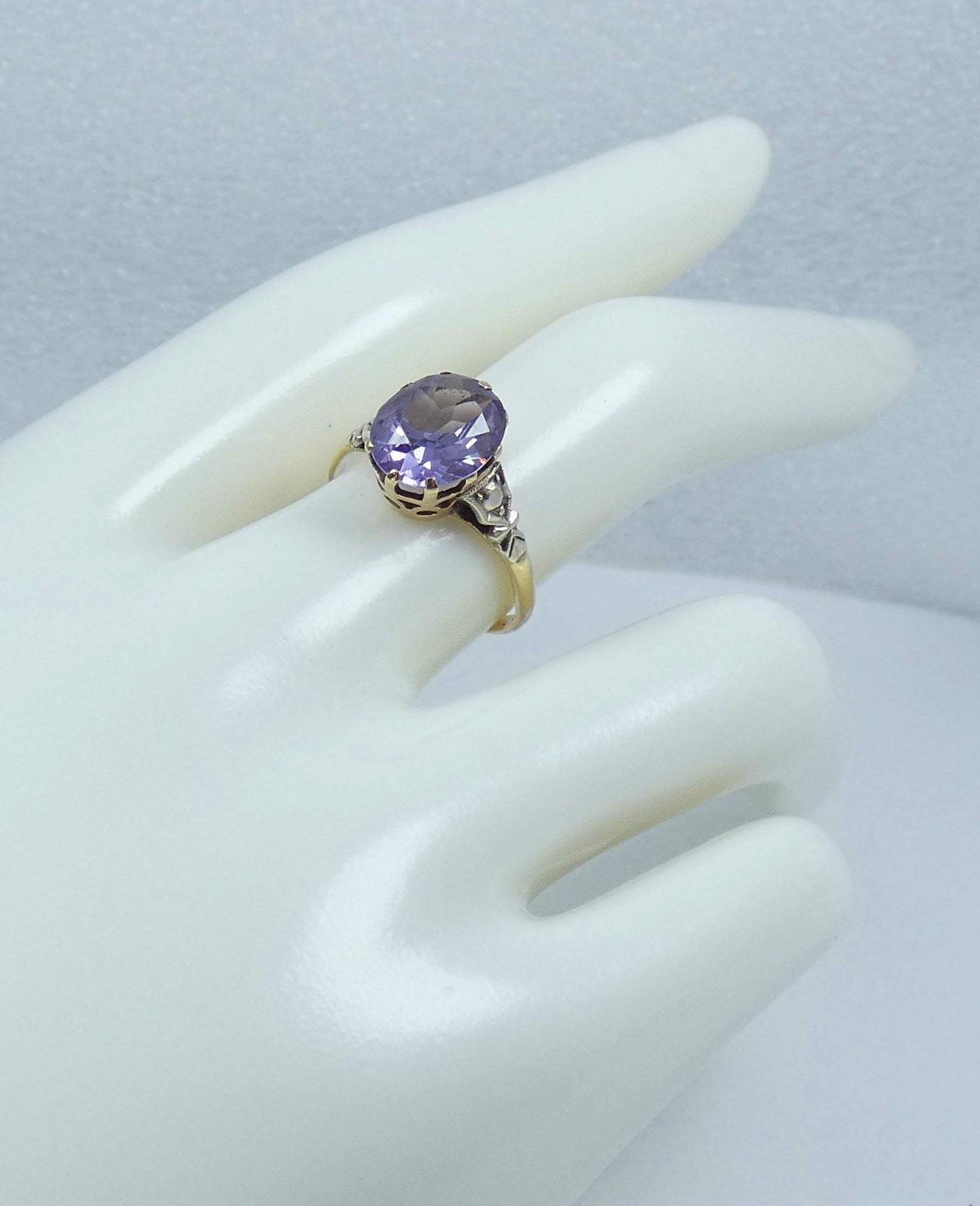 Vintage Solid 9ct Yellow Gold Alexandrite Colour Change Sapphire Ring 7 N 54 375