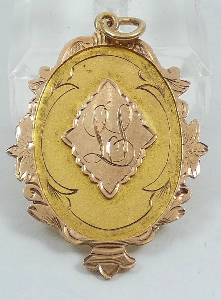 Antique 1924 Solid 9ct Yellow Gold Sports Medal Fob Pendant Willis & Sons 6gm