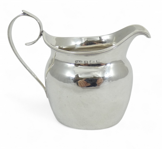 Antique Edwardian 1919 Sterling Silver Small Milk Jug Creamer for Tea Coffee Set