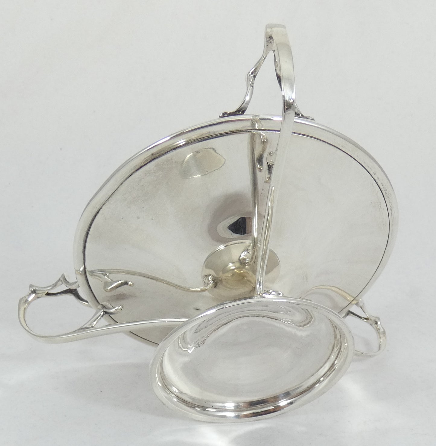 Antique Art Nouveau 1906 Sterling Silver Tri-Handle Comport Lolly Bowl Nut Dish