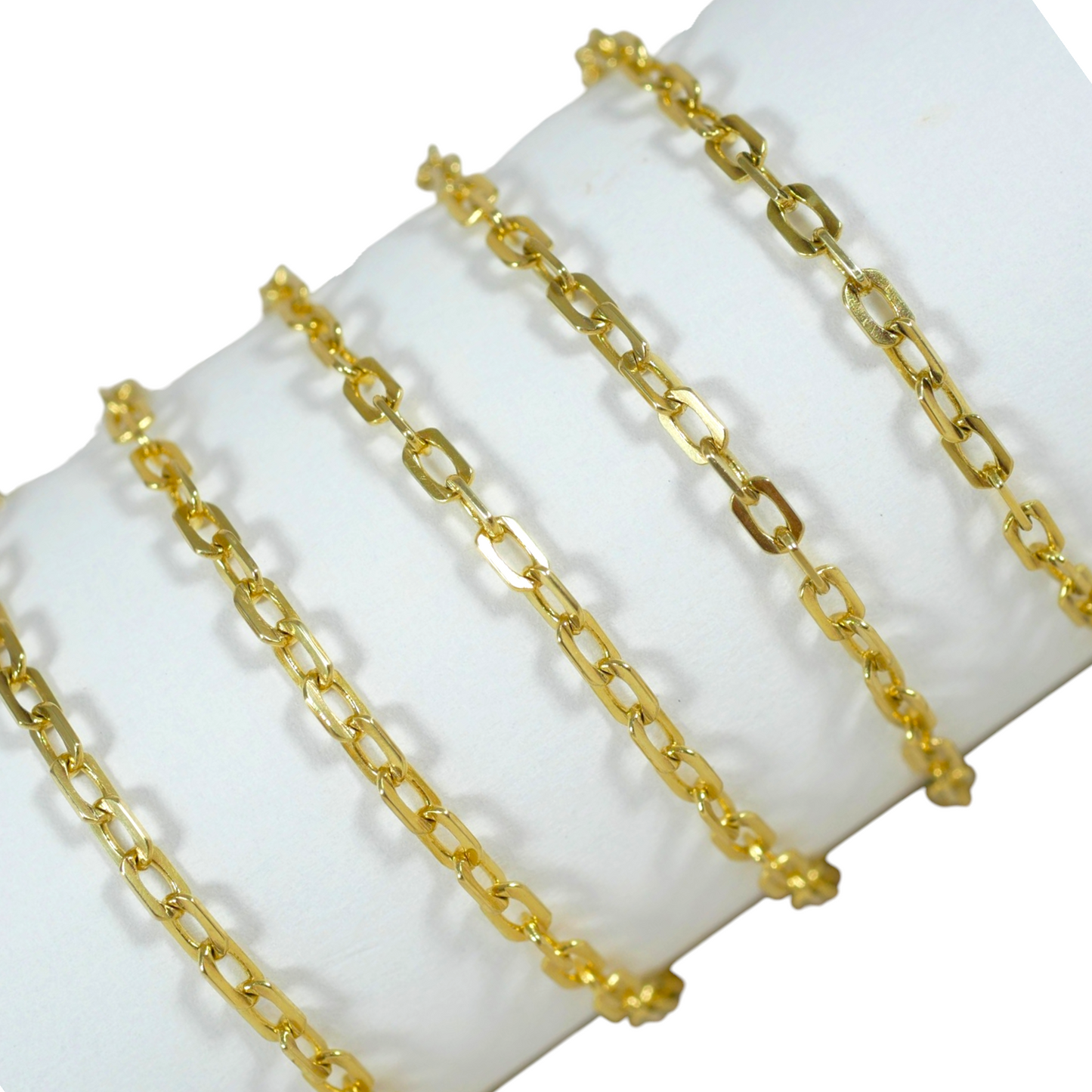 Italian Solid 14ct Yellow Gold 49cm 19" 2mm Square Box Cable Chain Necklace 585