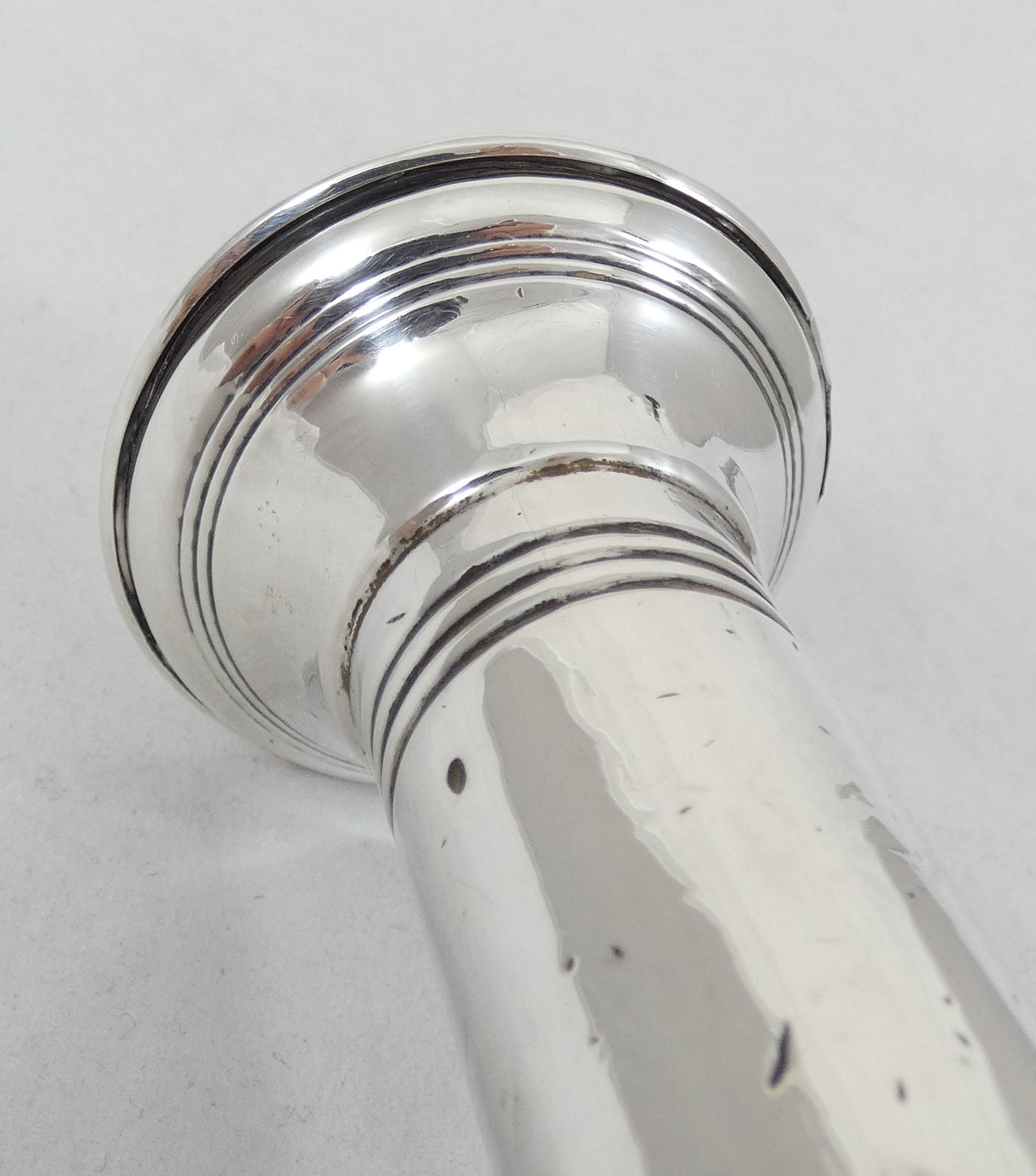 Antique Edwardian 1909 Sterling Silver 10cm Candlestick 20mm 2cm Candle Holde