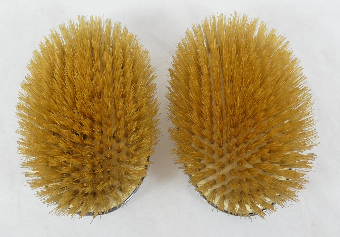 Vintage Pair of Gorham Sterling Silver Oval Clothes Brushes Brush Set C1605 Hair