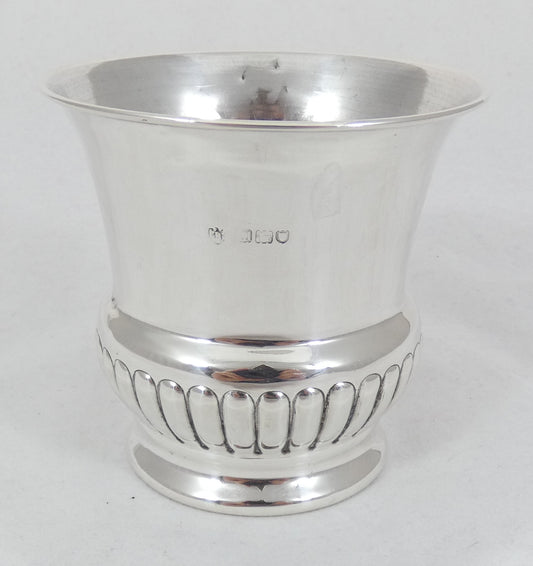 Antique Edwardian 1907 Sterling Silver Beaker Cup Urn Vase Toothpick Holder Pot