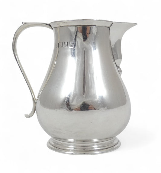 Antique Vintage 1966 Heavy Sterling Silver Milk Cream Jug Creamer Barnard London