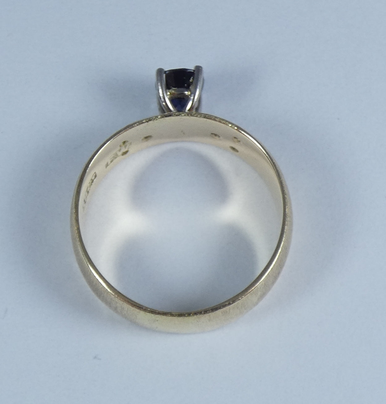 Vintage Solid 18ct Yellow Gold Natural Sapphire Diamond Dress Ring Size 6.5 M 52