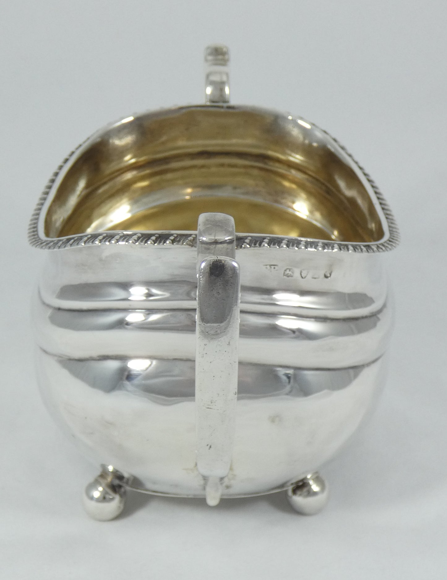 Antique Georgian 1814 Sterling Silver Large Sugar Bowl Twin Handle Tea Set RP