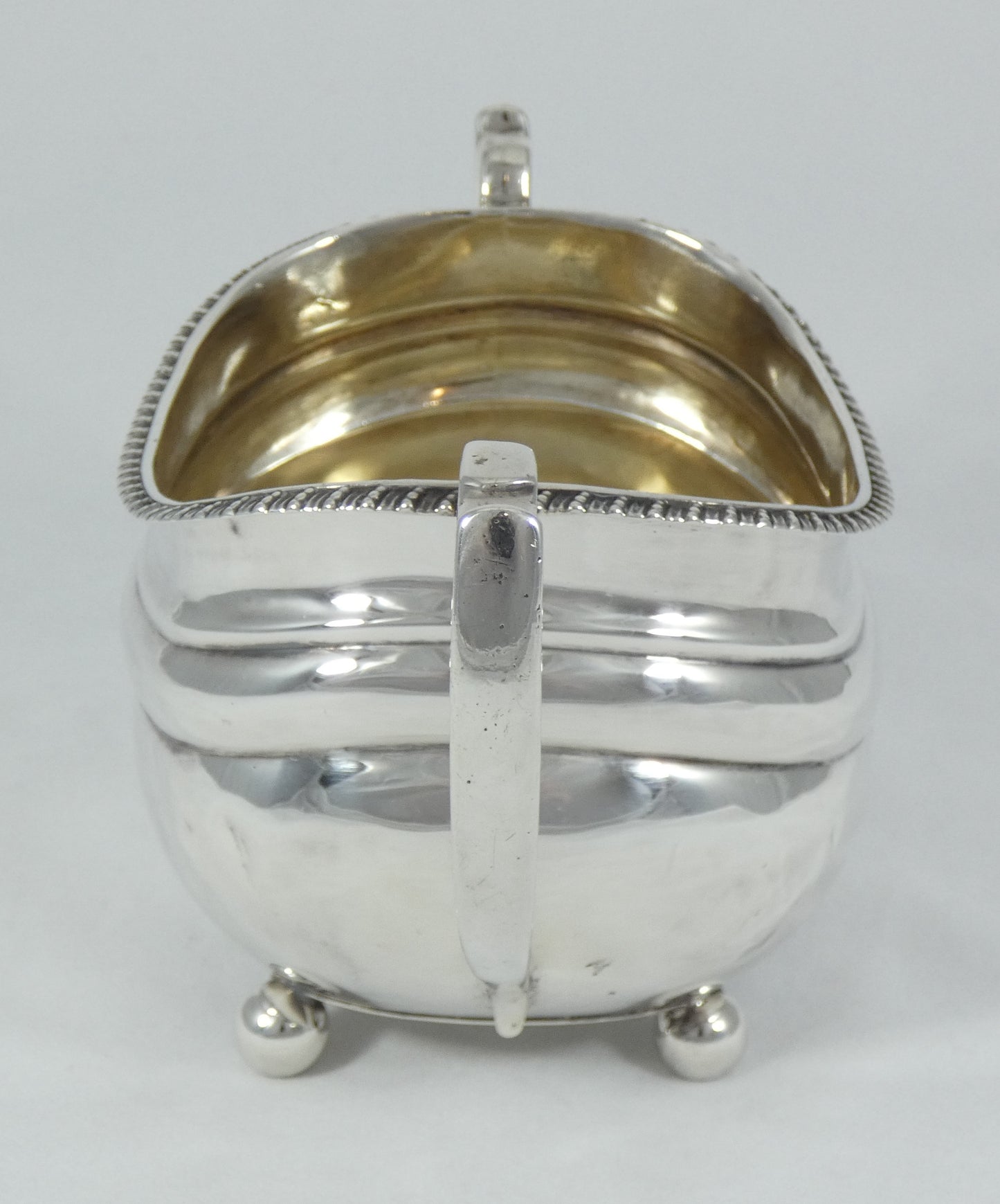 Antique Georgian 1814 Sterling Silver Large Sugar Bowl Twin Handle Tea Set RP
