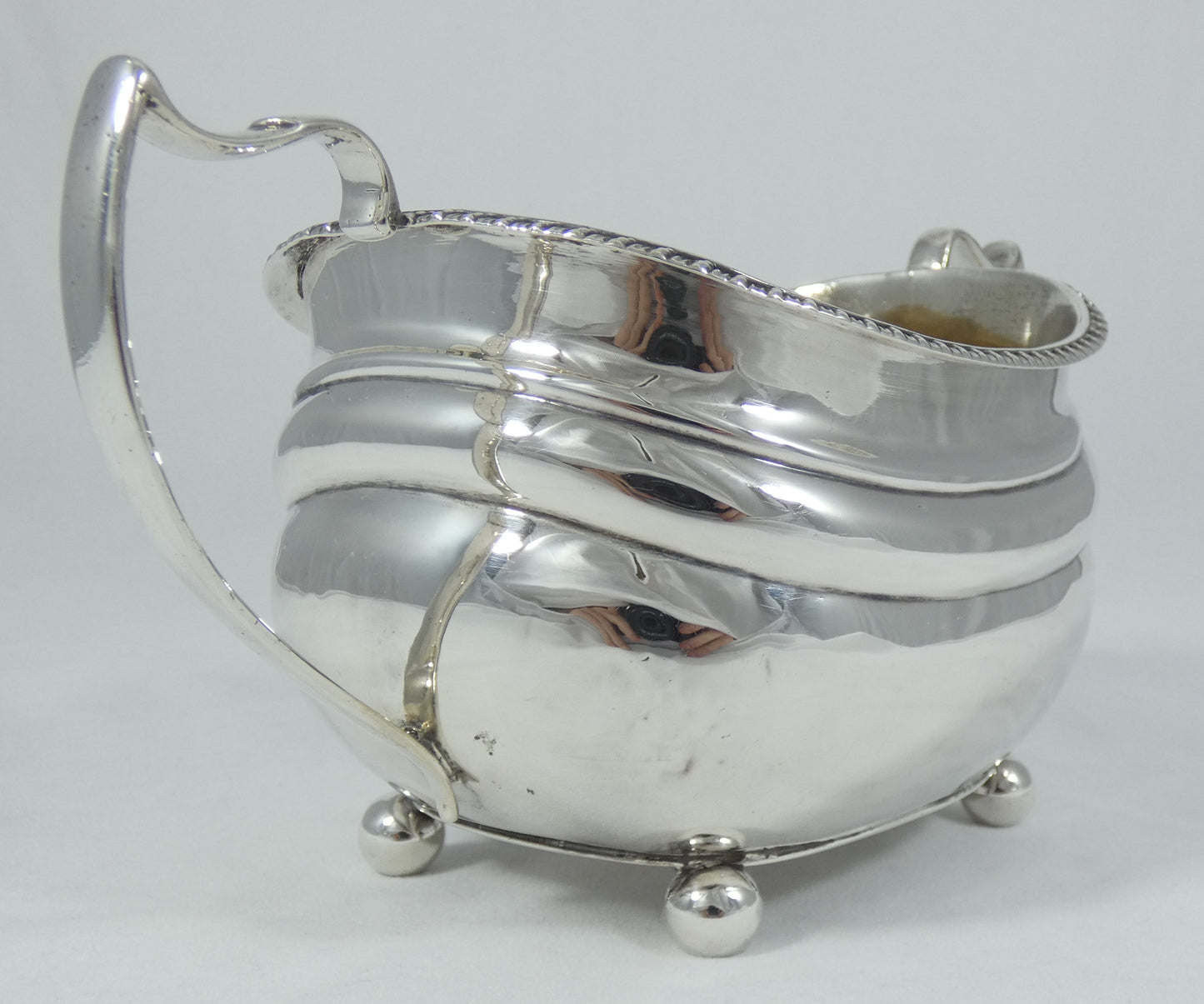 Antique Georgian 1814 Sterling Silver Large Sugar Bowl Twin Handle Tea Set RP