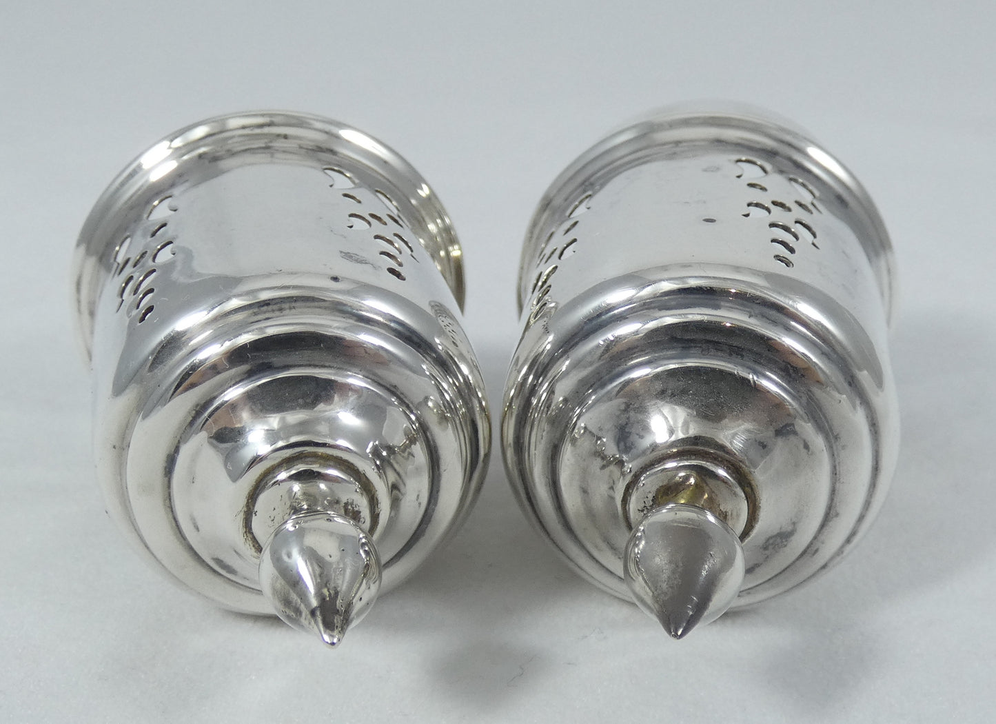 Antique Pair Victorian 1894 Sterling Silver Sugar Casters Shakers Sifters Castor
