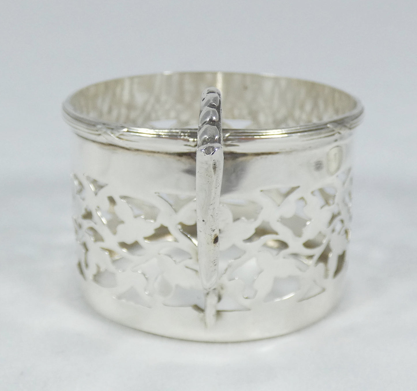 Antique Edwardian Set of 6 Sterling Silver Demitasse Coffee Liqueur Cup Holders