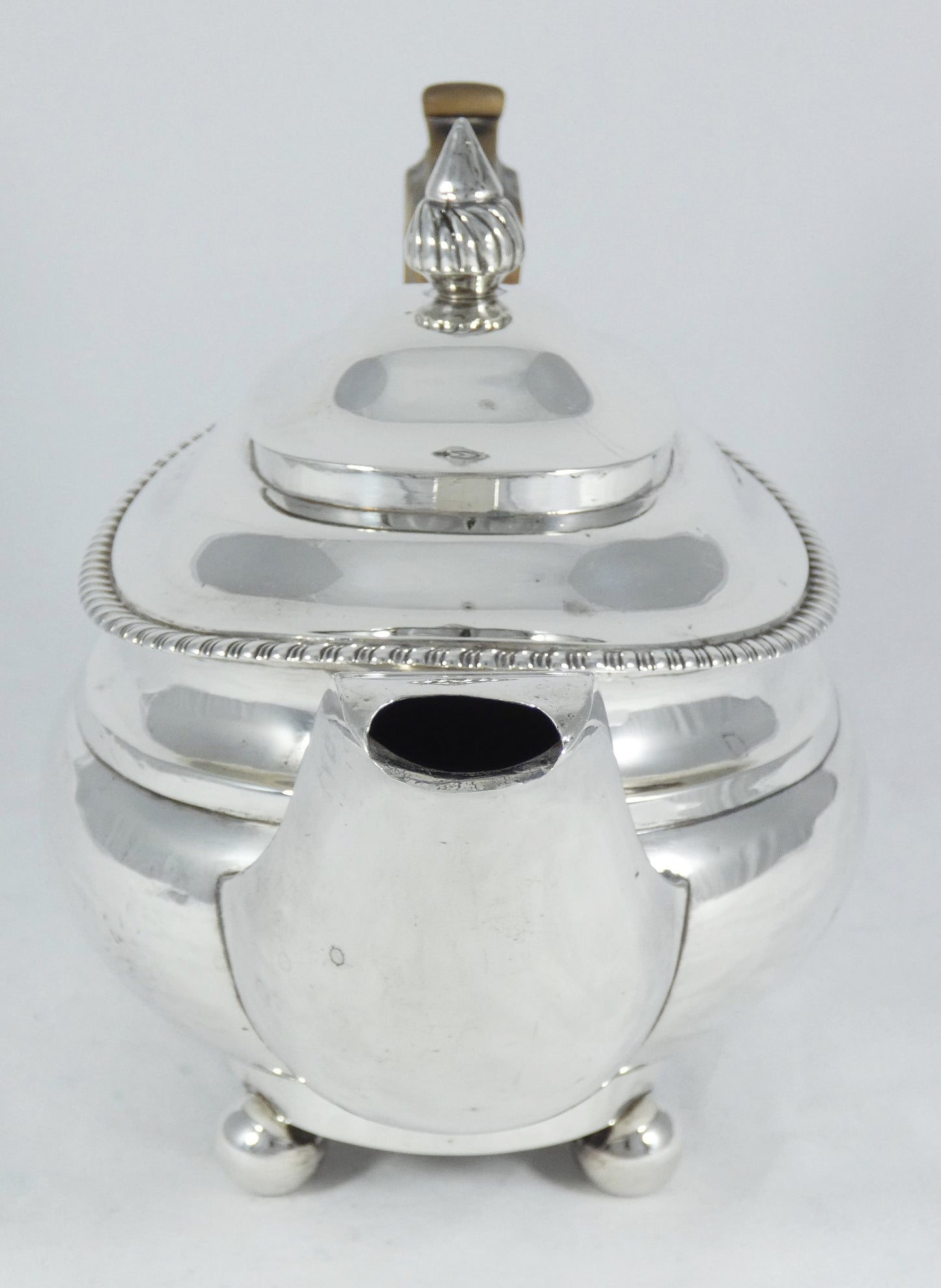Antique Georgian 1820 Rare York Sterling Silver Teapot Tea Pot Barber & Whitwell