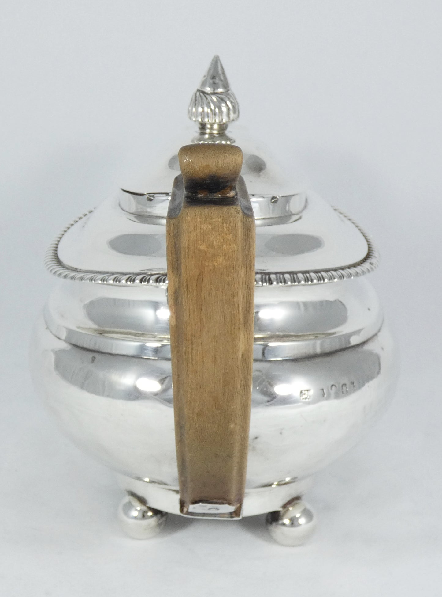 Antique Georgian 1820 Rare York Sterling Silver Teapot Tea Pot Barber & Whitwell