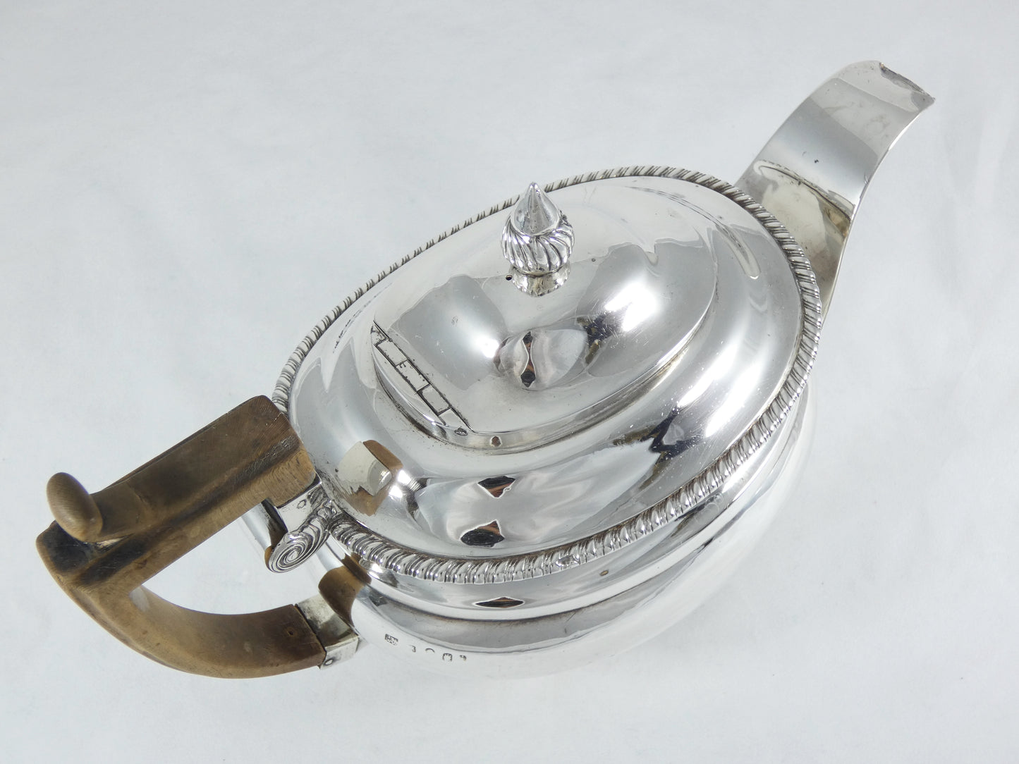 Antique Georgian 1820 Rare York Sterling Silver Teapot Tea Pot Barber & Whitwell
