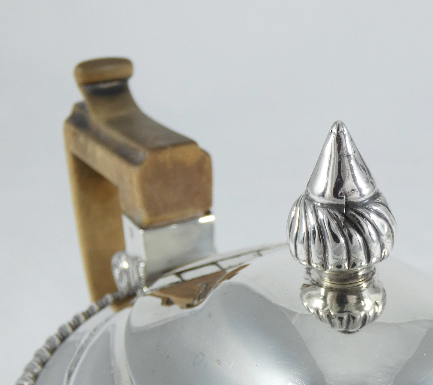 Antique Georgian 1820 Rare York Sterling Silver Teapot Tea Pot Barber & Whitwell