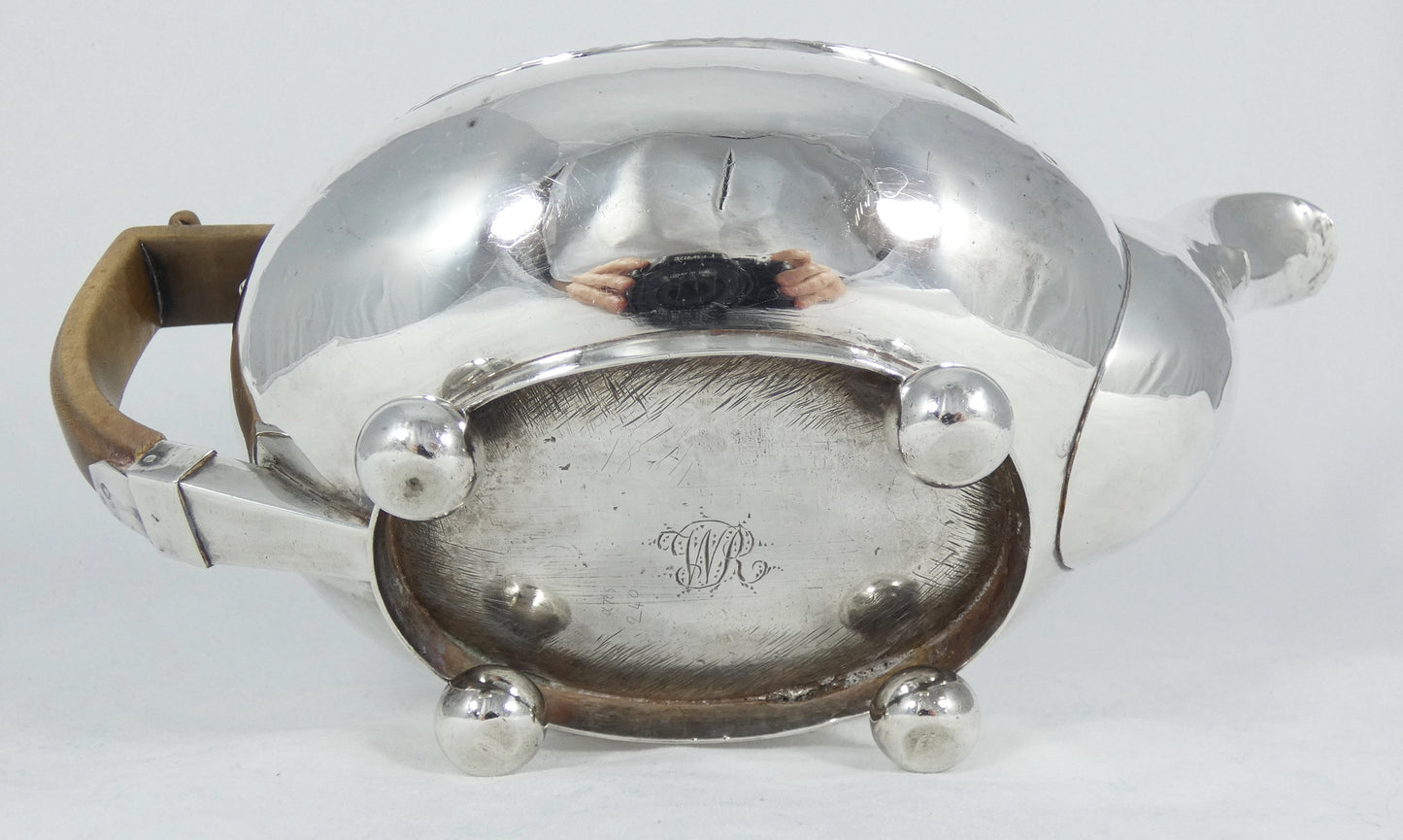 Antique Georgian 1820 Rare York Sterling Silver Teapot Tea Pot Barber & Whitwell