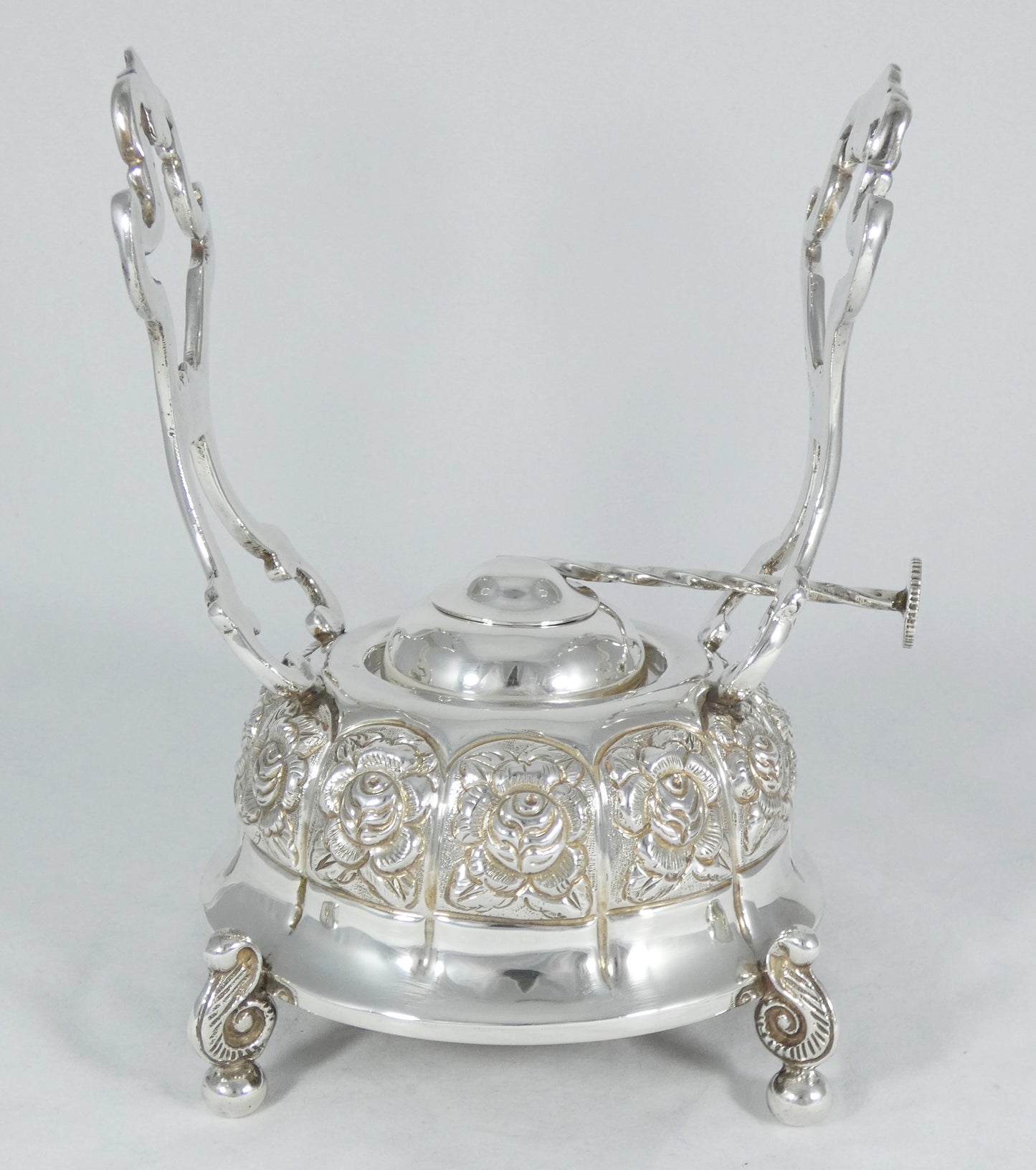 Antique Vintage 1950 FarFan Spratling Mexican Sterling Silver Spirit Kettle Pot