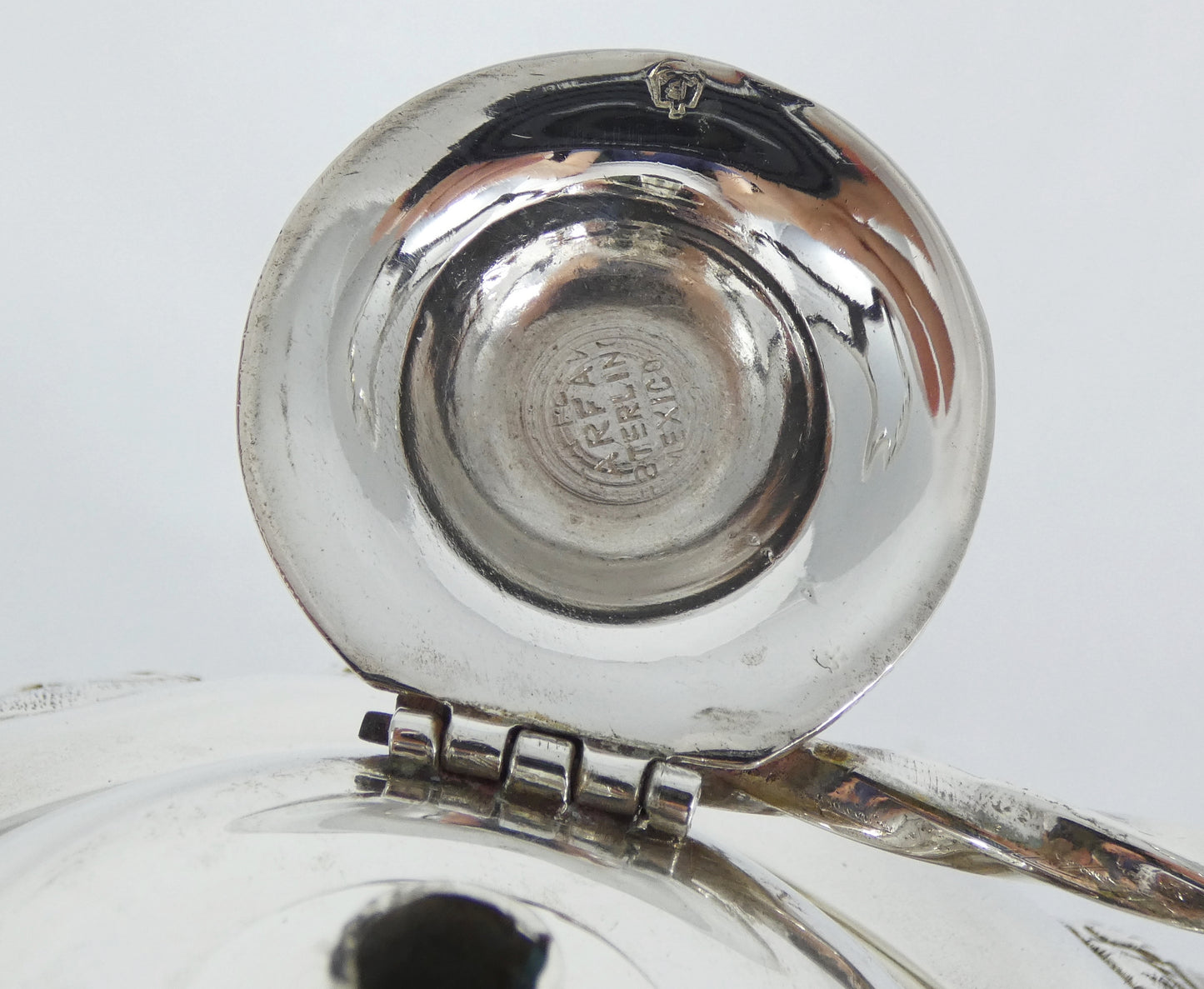Antique Vintage 1950 FarFan Spratling Mexican Sterling Silver Spirit Kettle Pot