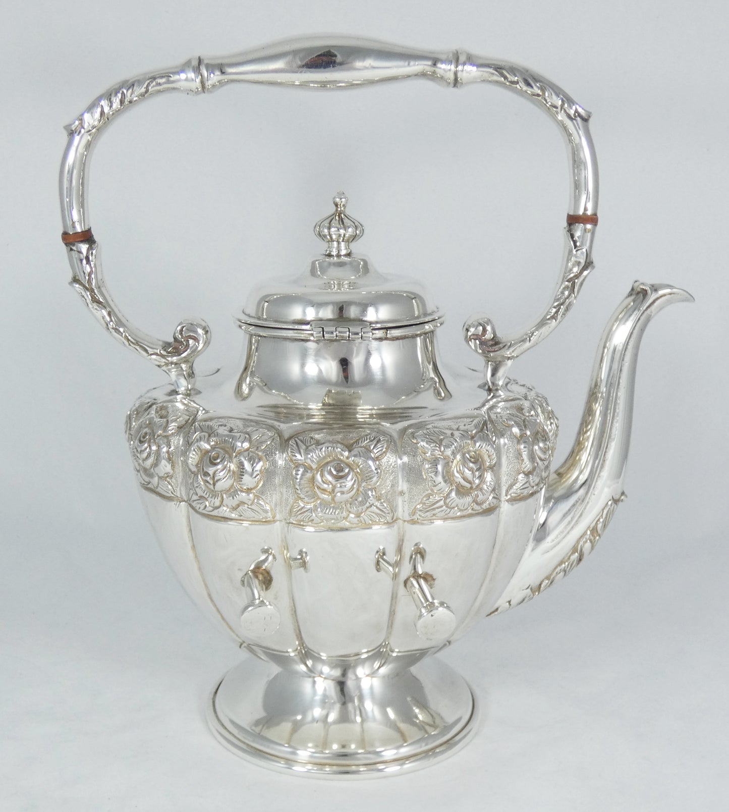 Antique Vintage 1950 FarFan Spratling Mexican Sterling Silver Spirit Kettle Pot