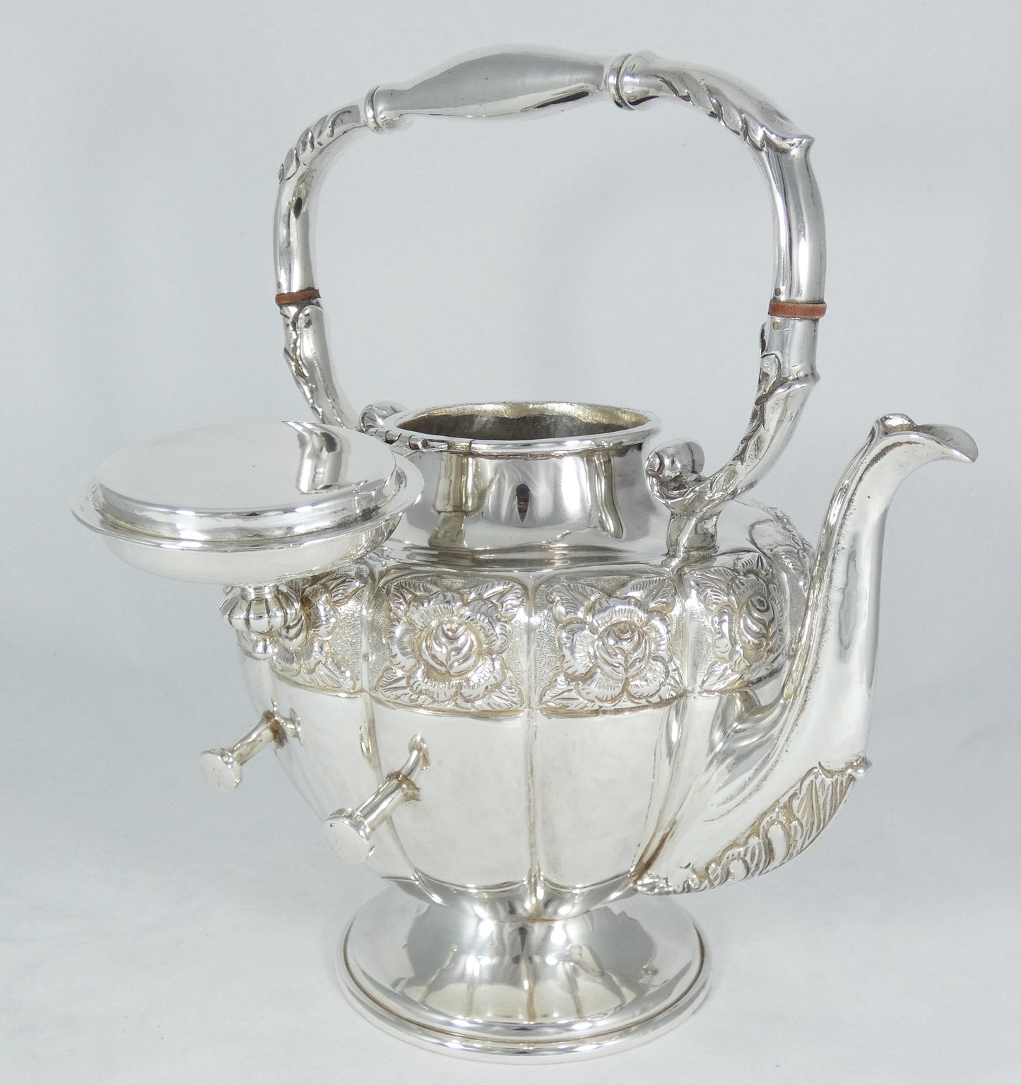 Antique Vintage 1950 FarFan Spratling Mexican Sterling Silver Spirit Kettle Pot
