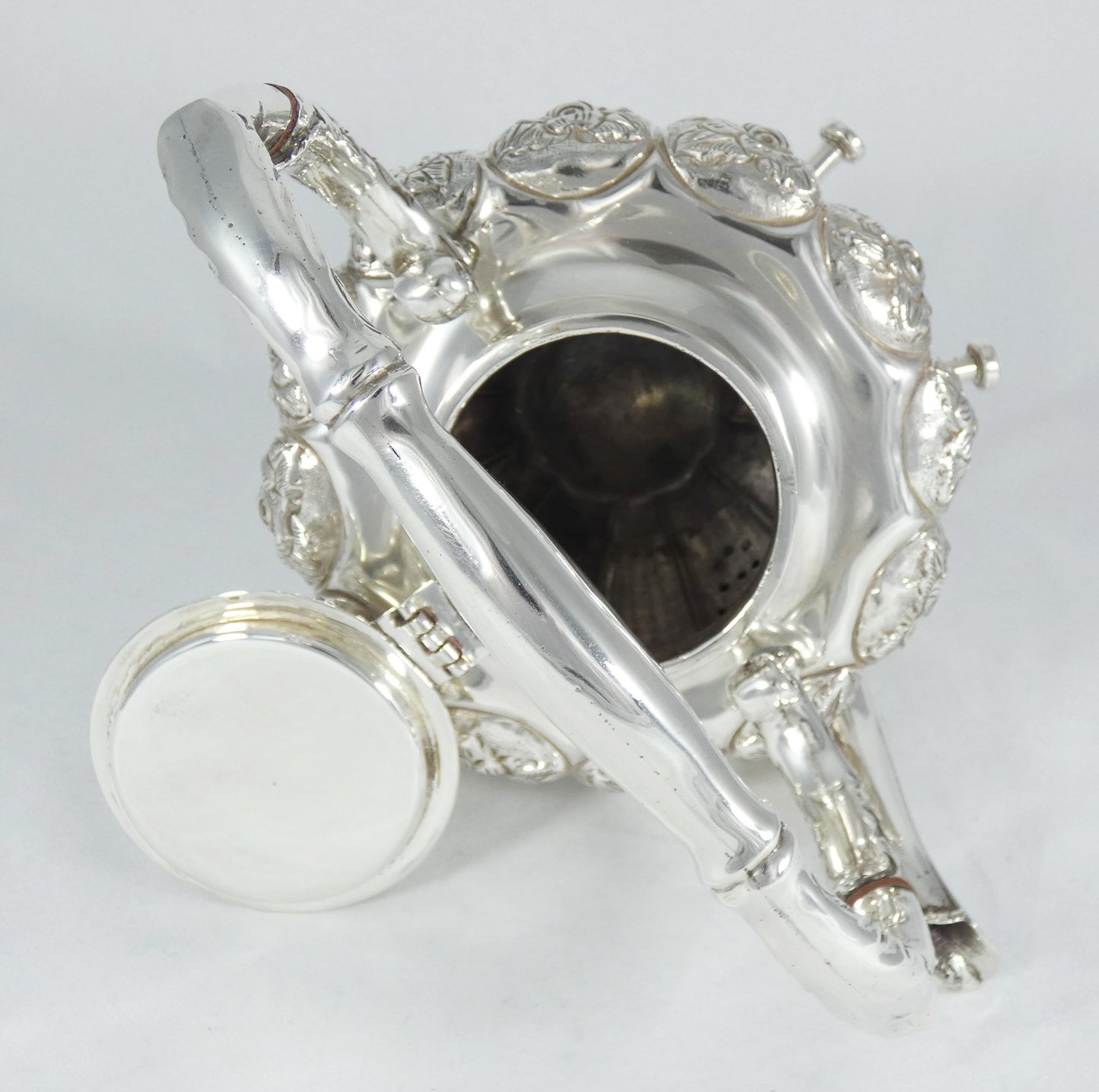 Antique Vintage 1950 FarFan Spratling Mexican Sterling Silver Spirit Kettle Pot