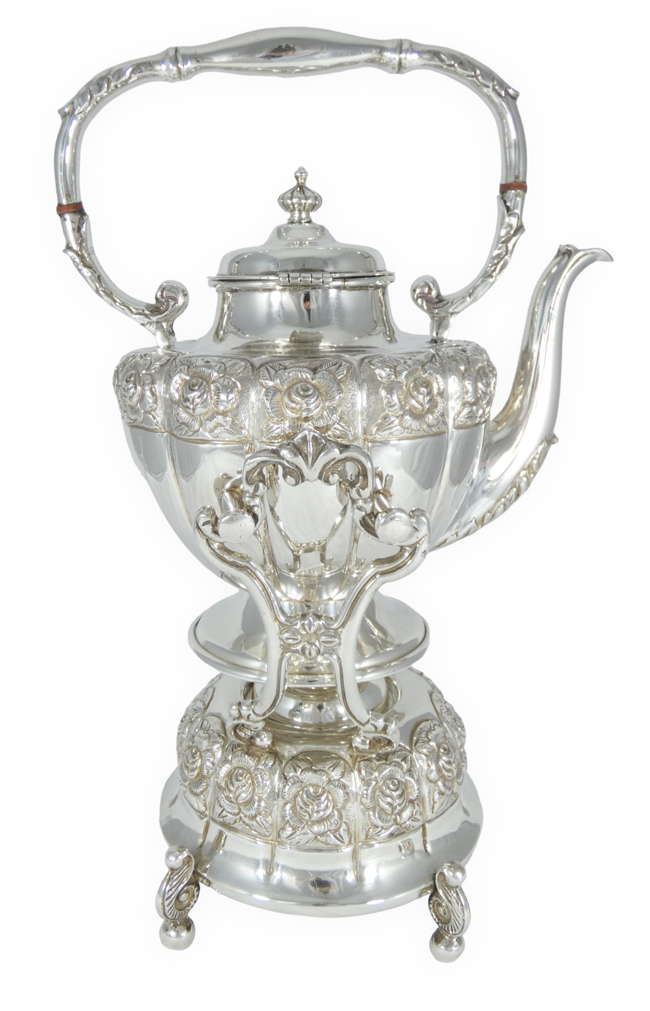 Antique Vintage 1950 FarFan Spratling Mexican Sterling Silver Spirit Kettle Pot