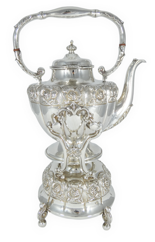 Antique Vintage 1950 FarFan Spratling Mexican Sterling Silver Spirit Kettle Pot