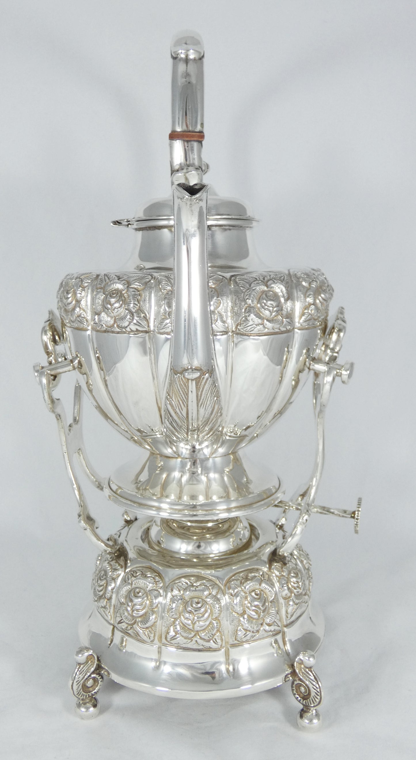 Antique Vintage 1950 FarFan Spratling Mexican Sterling Silver Spirit Kettle Pot