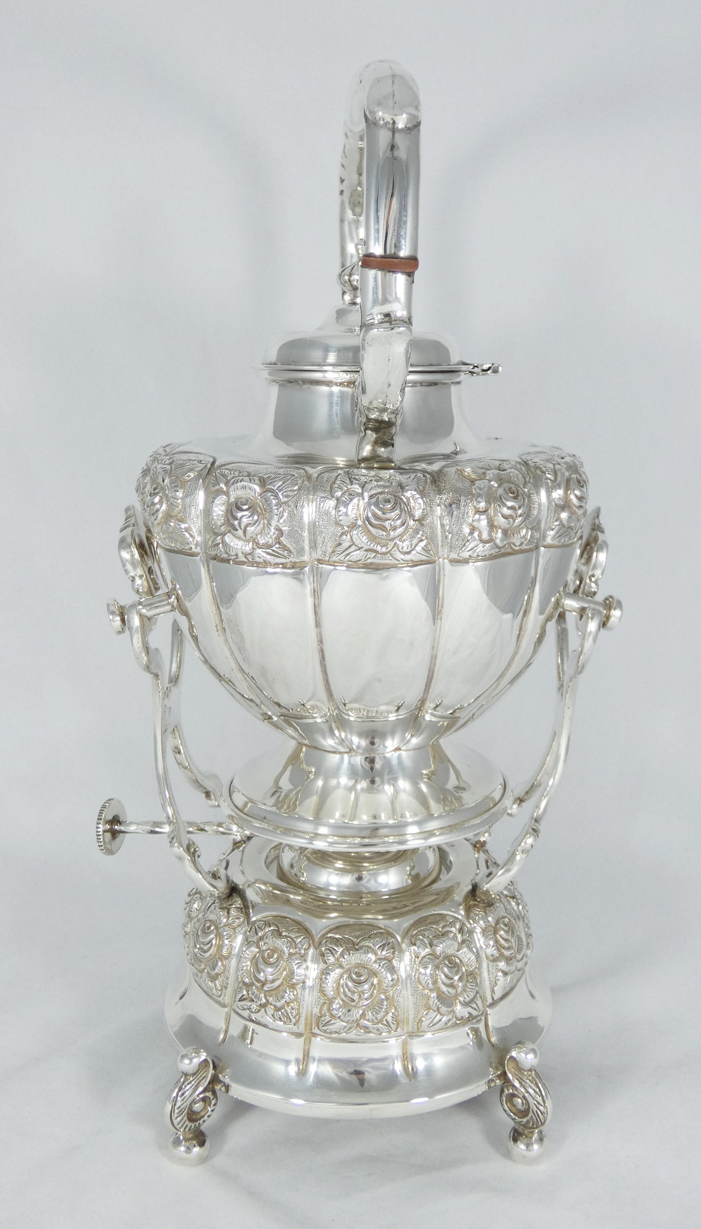 Antique Vintage 1950 FarFan Spratling Mexican Sterling Silver Spirit Kettle Pot