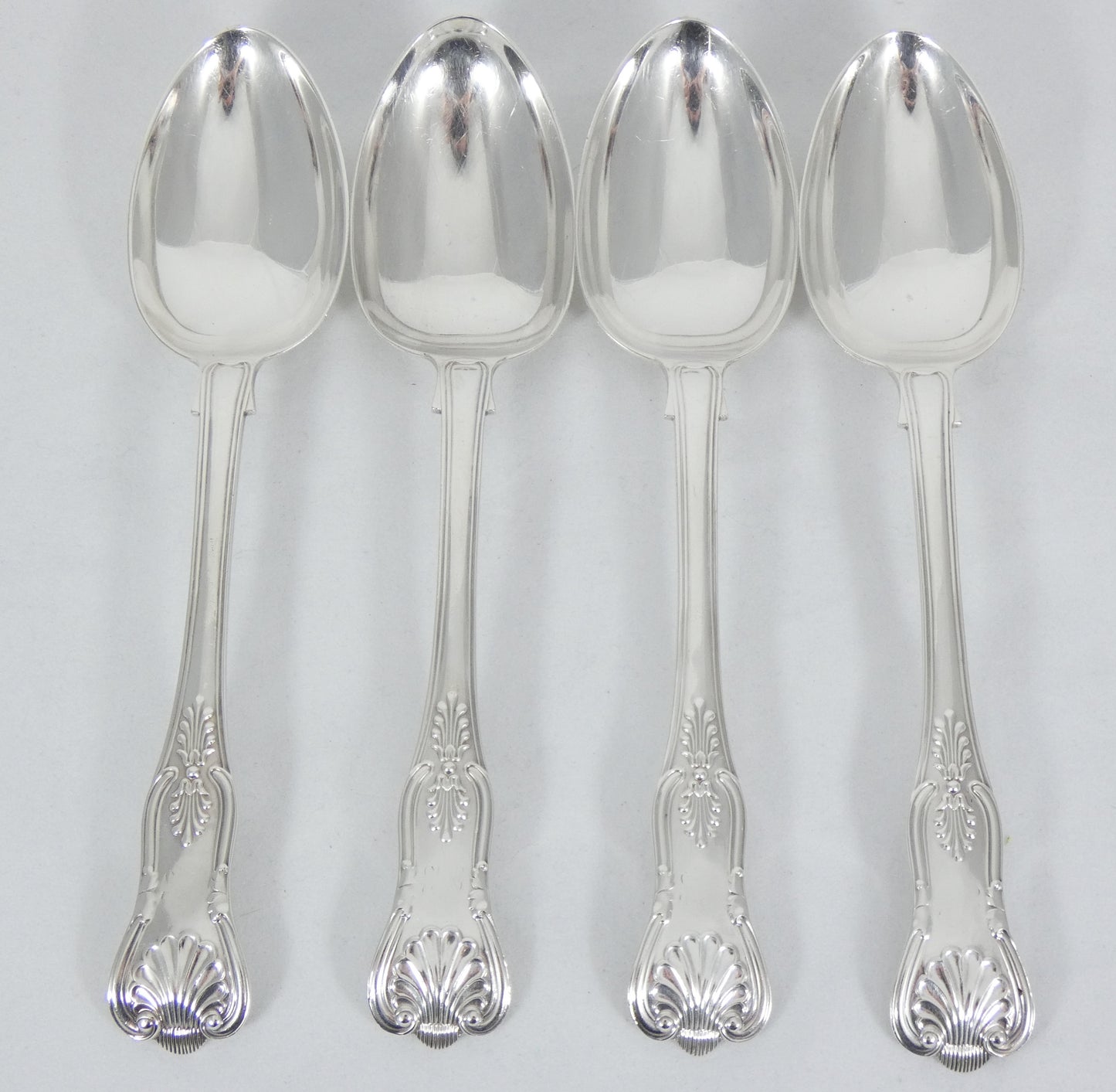 Antique Edwardian 1909 16pc Sterling Silver Cutlery Set Kings Pattern Knife Fork