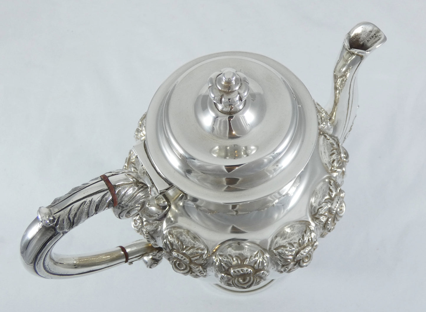 Antique Vintage 1950 FarFan Spratling Mexican Sterling Silver Teapot Coffee Pot