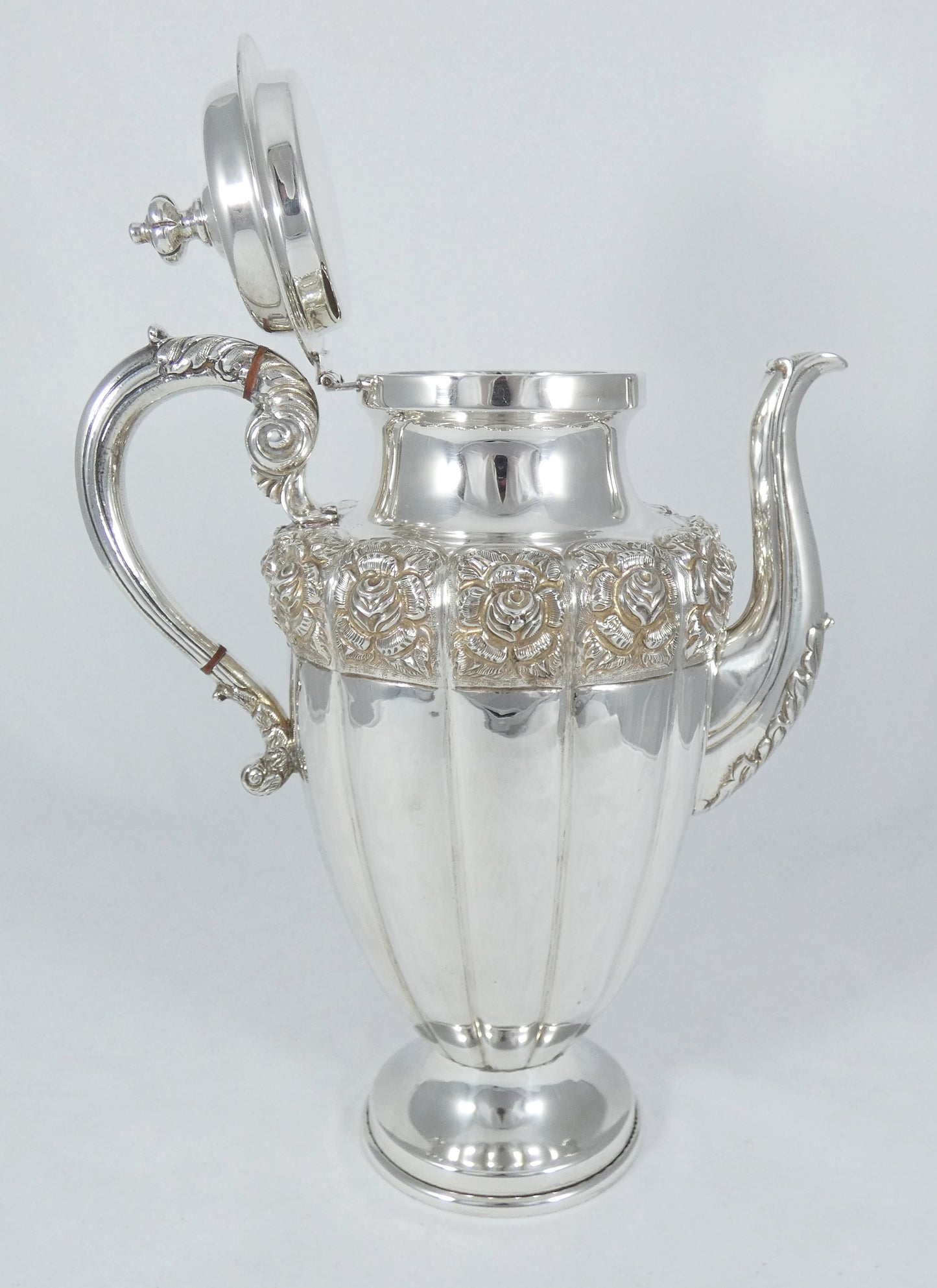 Antique Vintage 1950 FarFan Spratling Mexican Sterling Silver Teapot Coffee Pot