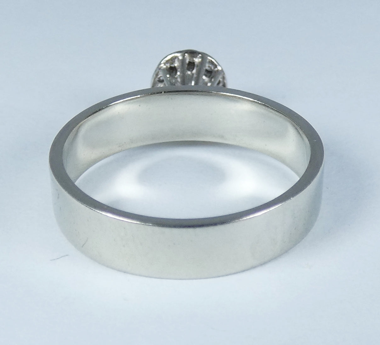 Vintage Solid 18ct White Gold .33ct Diamond Cluster Engagement Dress Ring 8 P 56